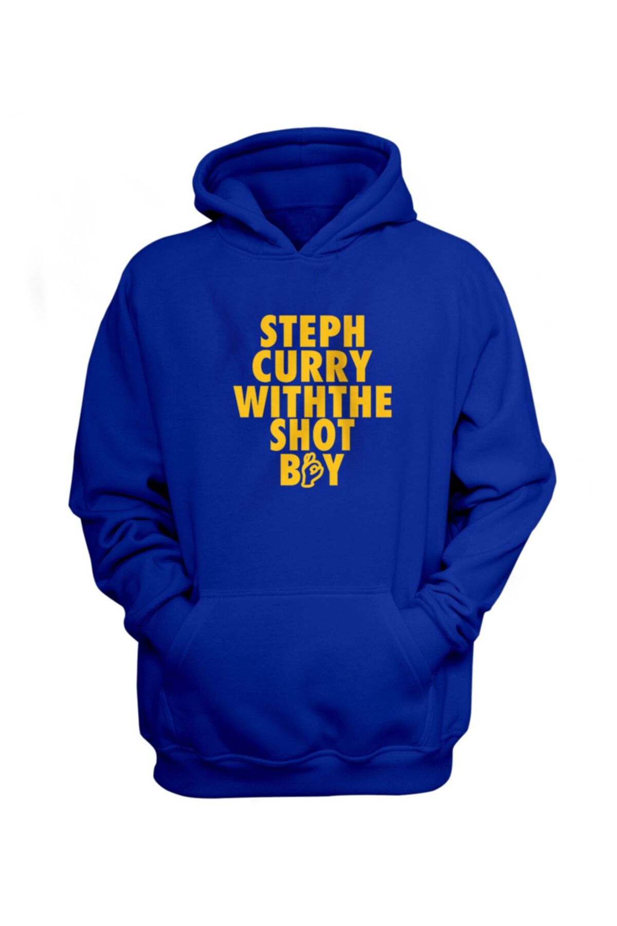 Usateamfans Erkek Mavi Golden State Steph Curry Hoodie Sweatshirt