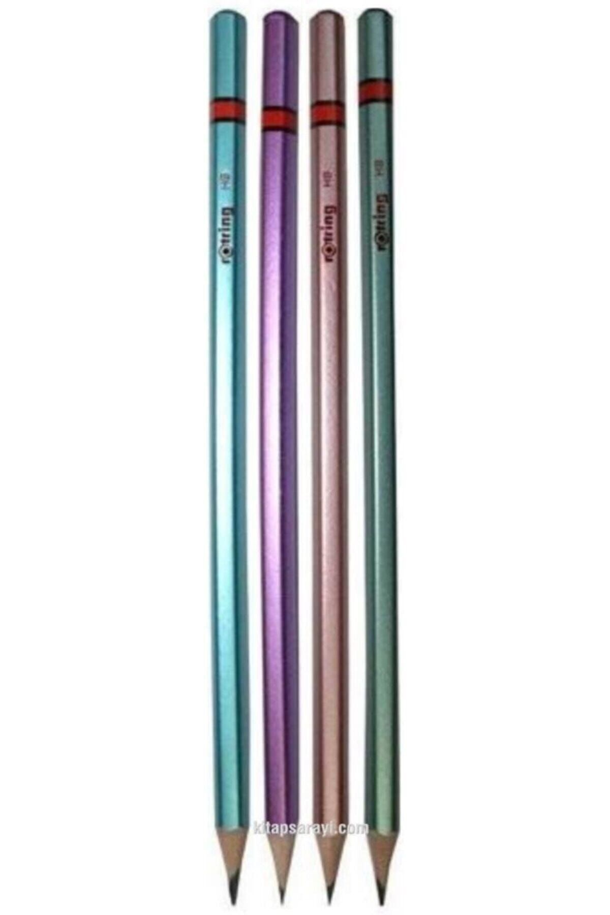 Rotring Kurşun Kalem Hb Metalik Renk 4 Adet