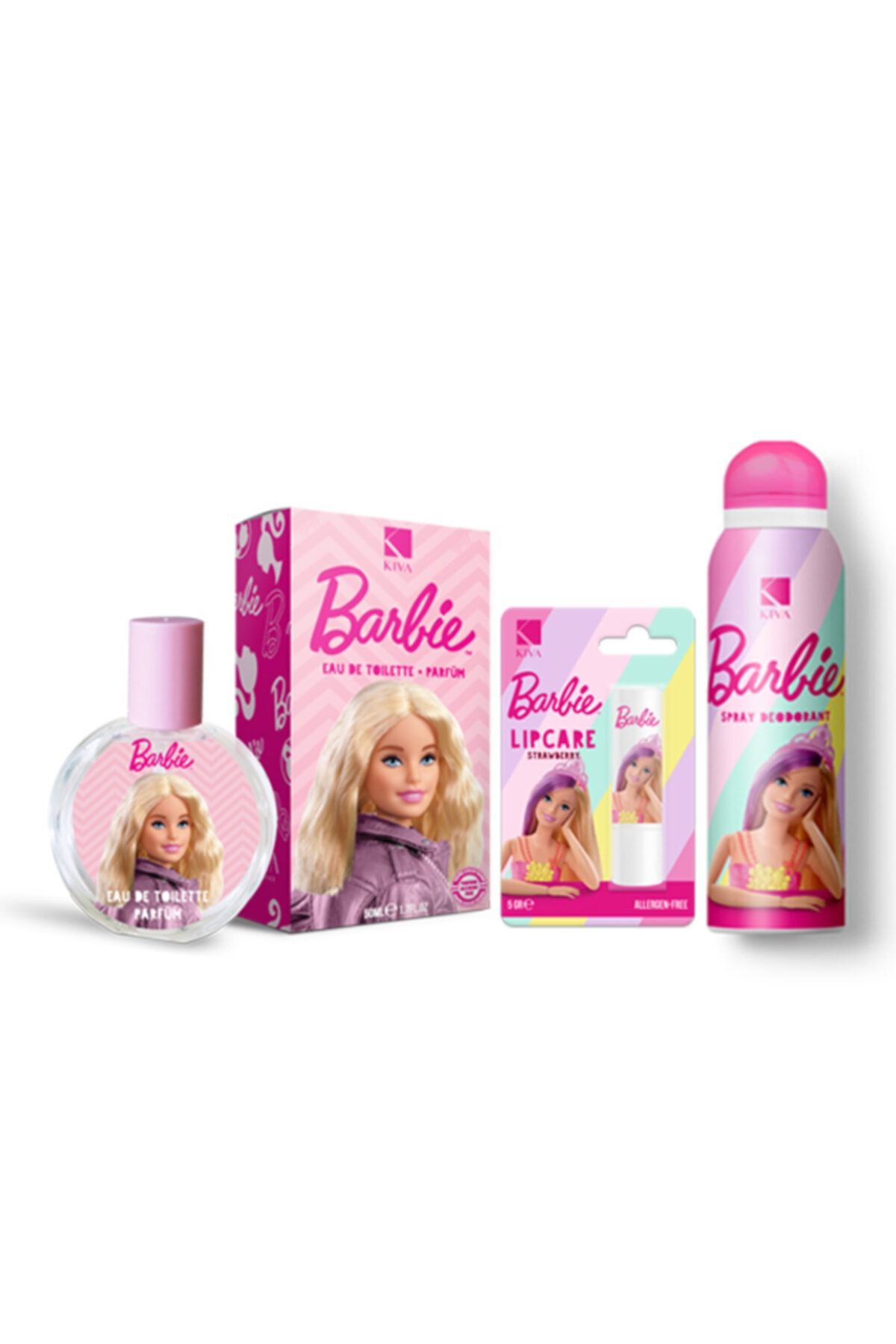 Barbie Parfüm 50ml Edt + Lipcare + 150ml Deodorant Set
