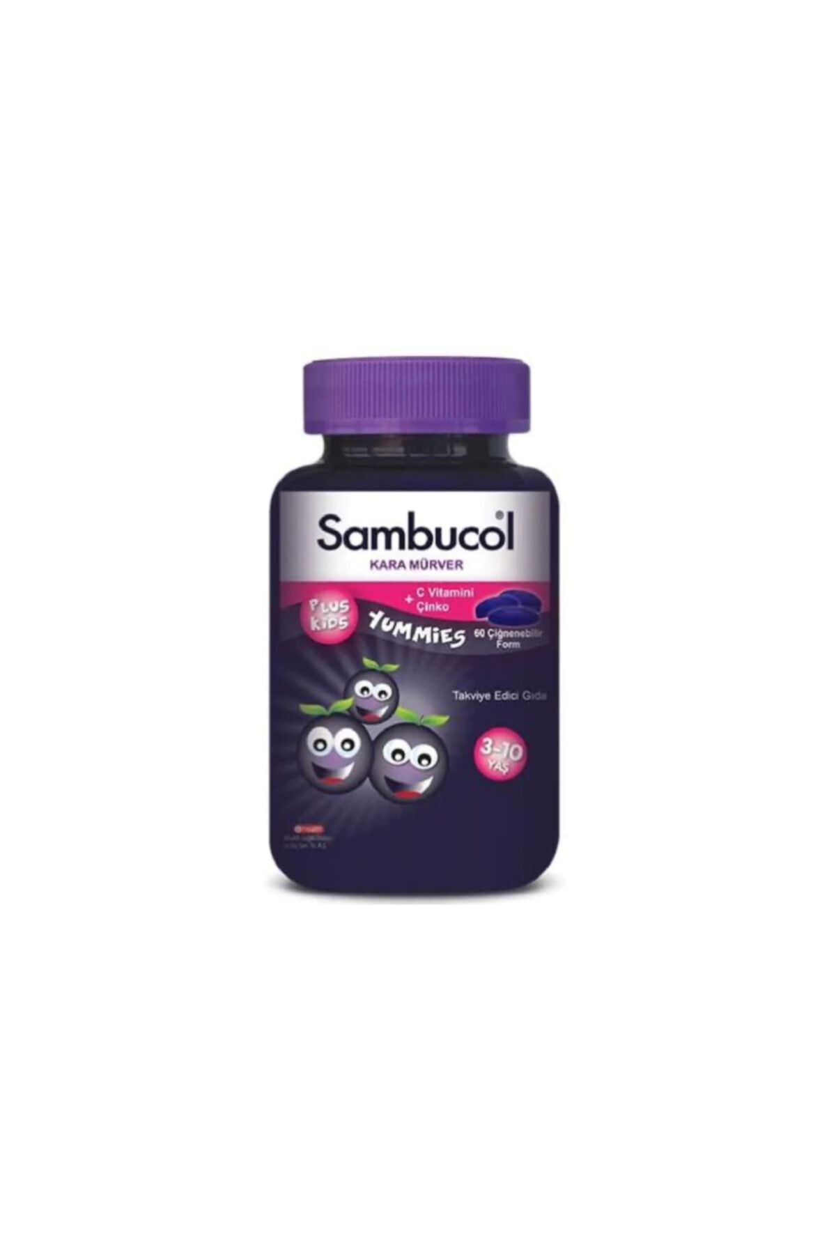 Sambucol Plus Kids Yummies Çocuklar Için Takviye Edici Gıda(kara Mürver) 60 Tablet
