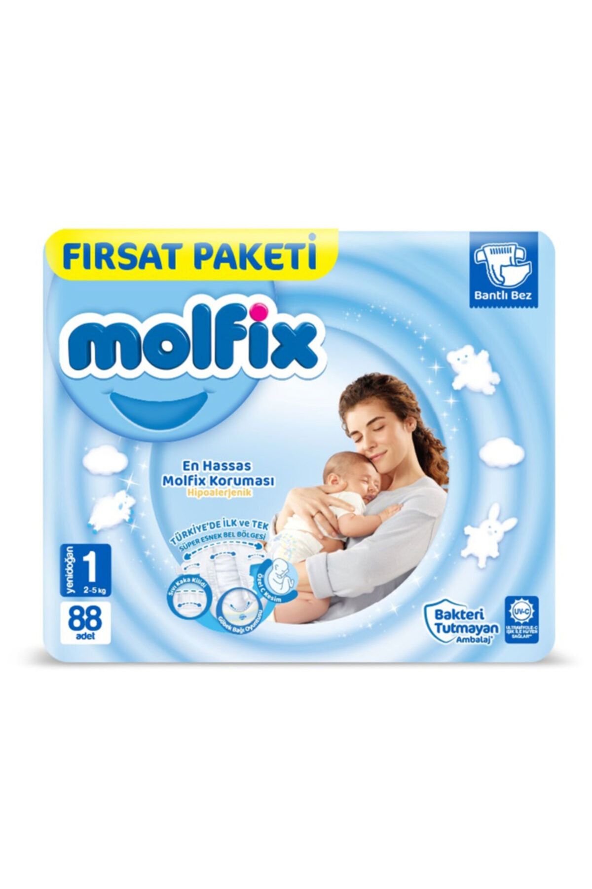 Molfix Bebek Bezi Yeni Doğan 88'li Fırsat Paketi 3d