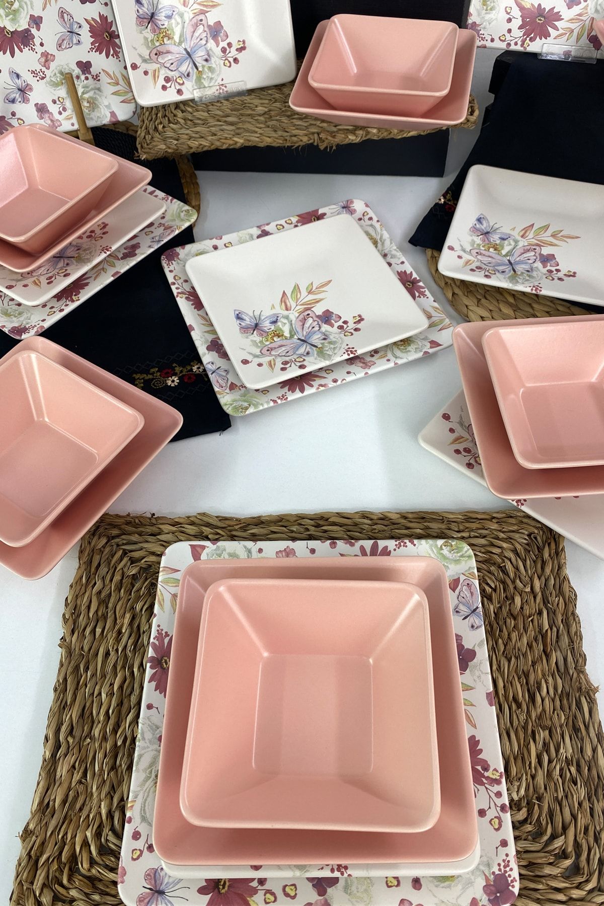 Bahar Kare 6 Kişilik 24 Parça Yemek Takımı_1