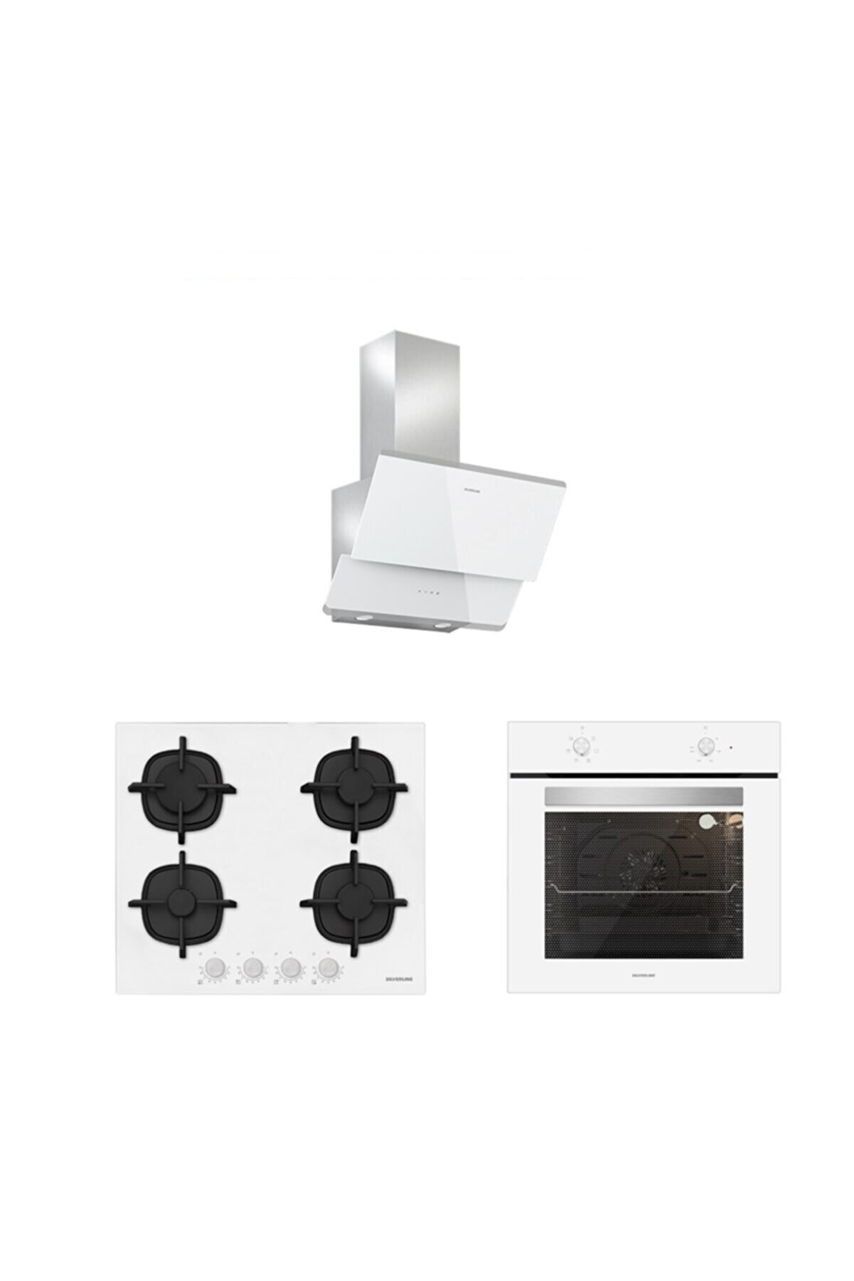 Beyaz Cam Ankastre Set (3490 Oslo 60 Beyaz119cs5427w01119bo6501w01)