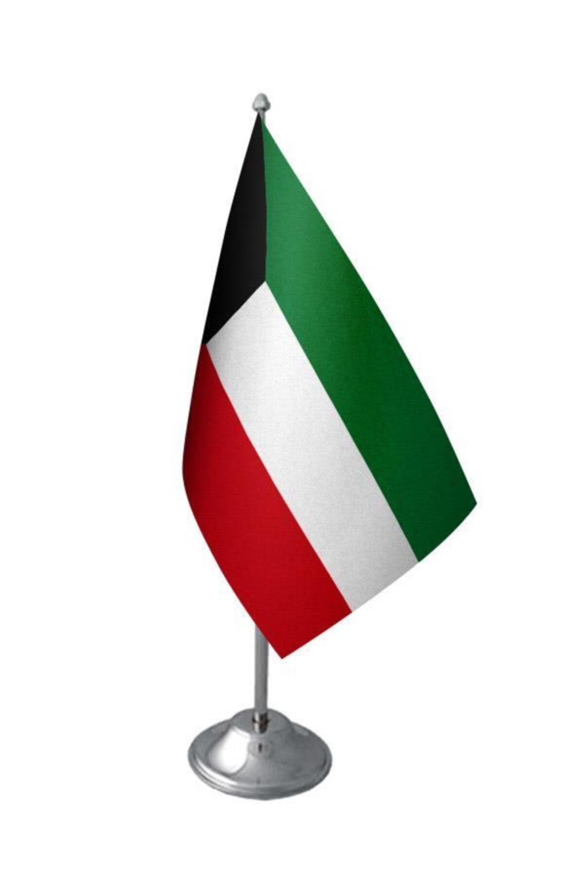 Genel Markalar Masa Üstü Kuveyt Bayrağı Krom Direk Masa Bayrak Seti