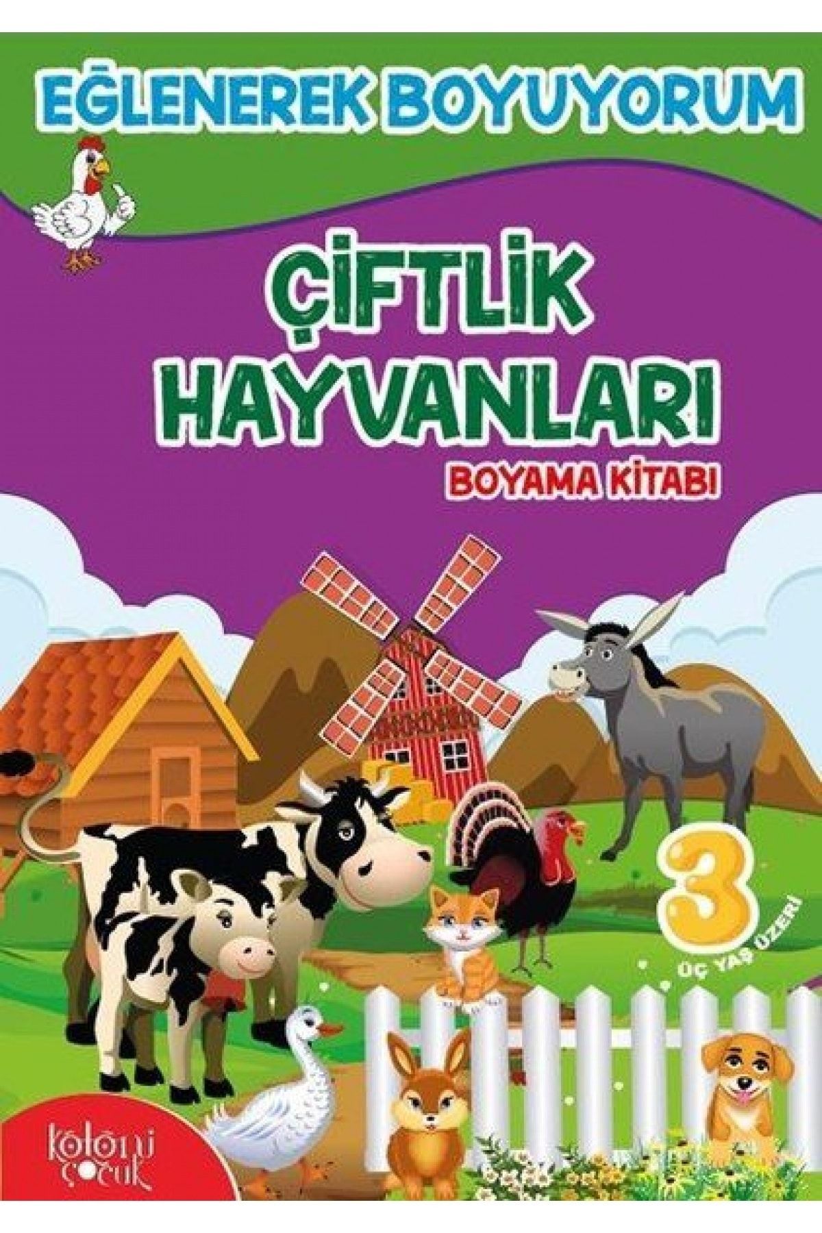 İthaki Yayınları Okuyan Çocuk - Çiftlik Hayvanları Boyama Kitabı