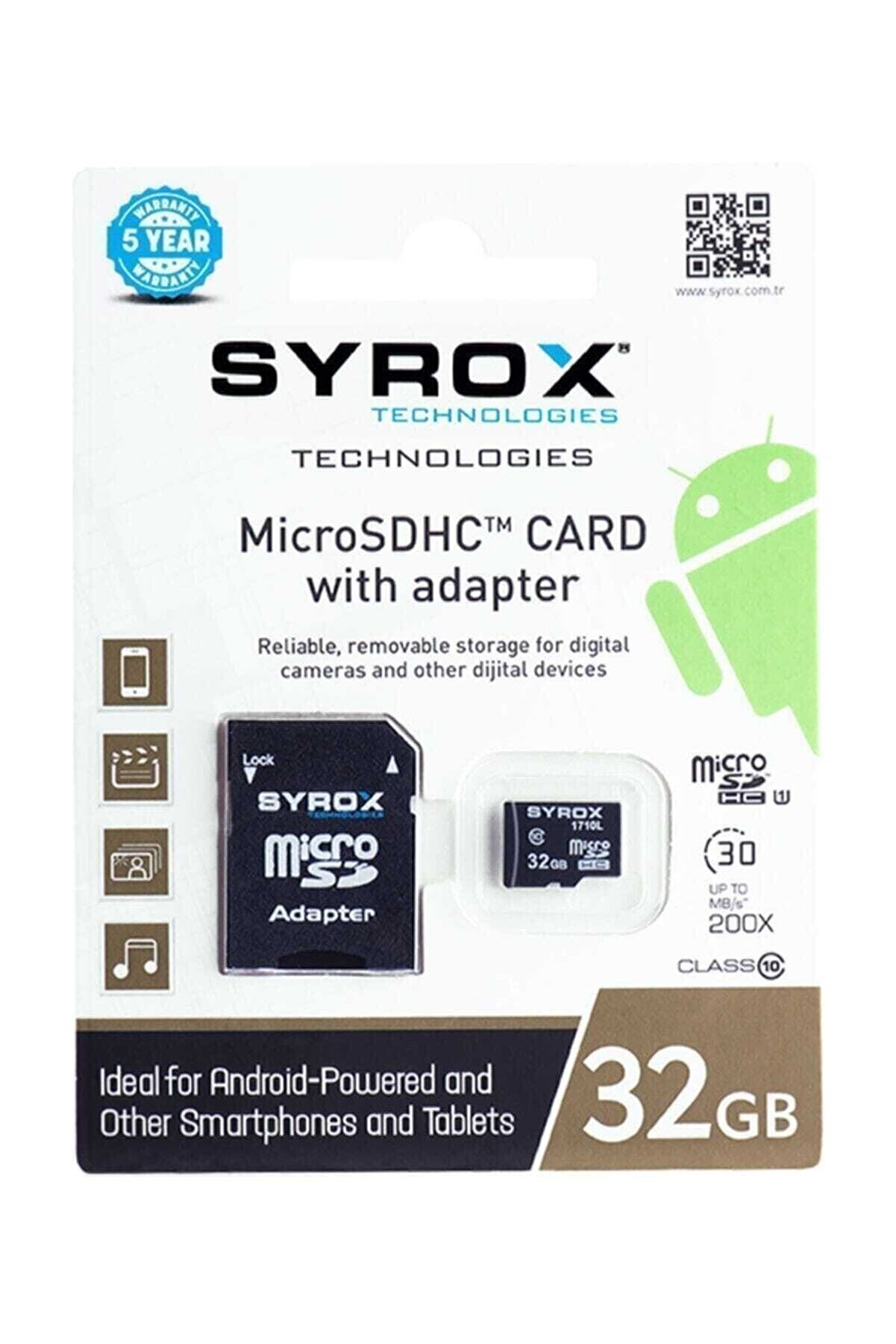 Syrox Mc32 32 Gb Micro Sd Card Hafıza Kartı Adaptörlü