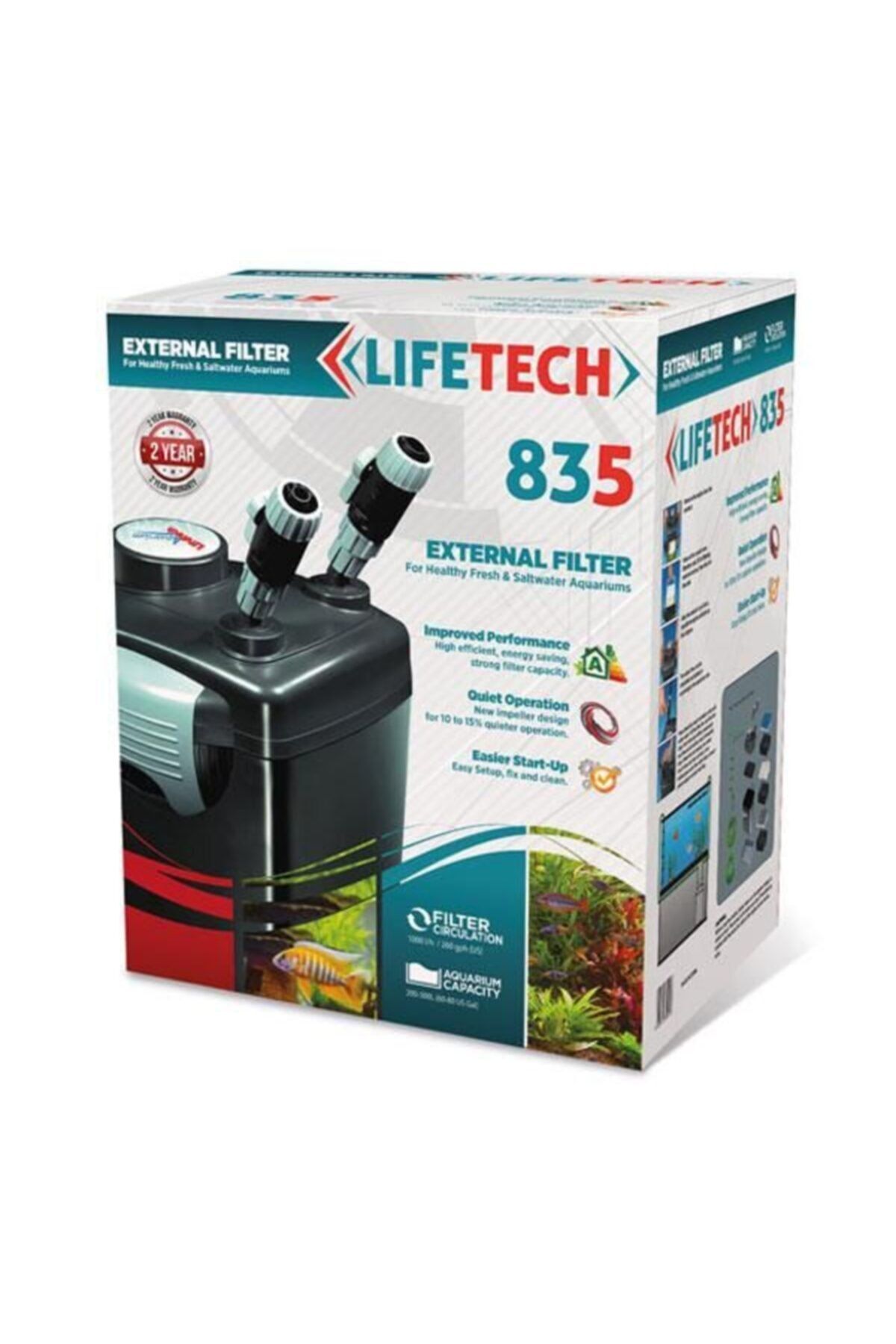 Lifetech Akvaryum Dış Filtresi Life Tech 835 Dolu 1000 L/h