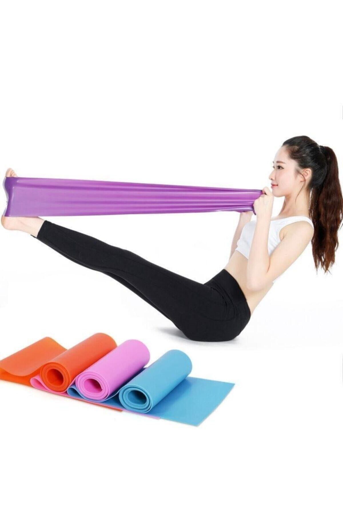 Cosfer Orta Direnç Pilates Yoga Bandı Egzersiz Direnç Güç Lastiği Csfr2