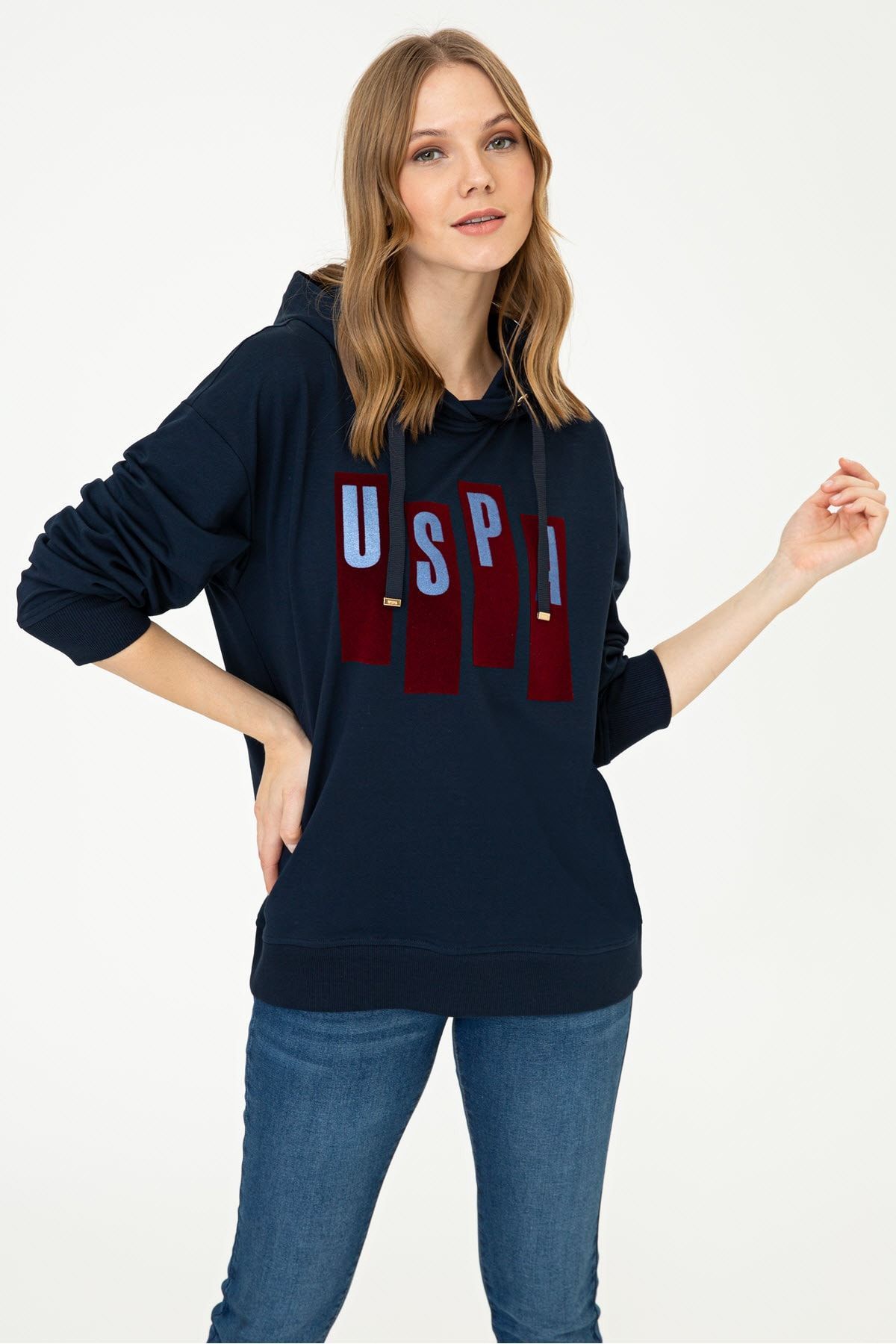 U.S. Polo Assn. Lacivert Kadın Sweatshirt