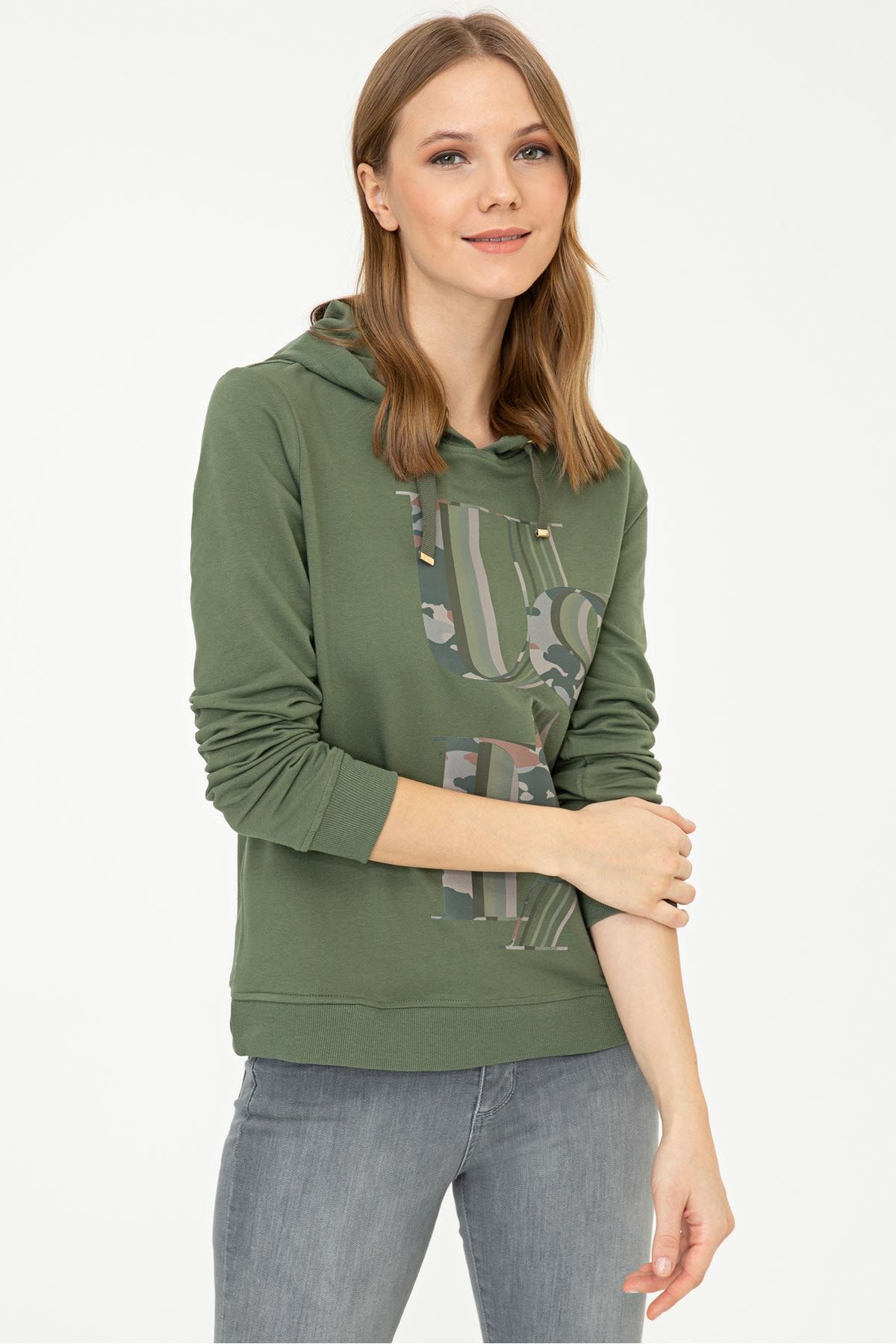 U.S. Polo Assn. Yeşil Kadın Sweatshirt