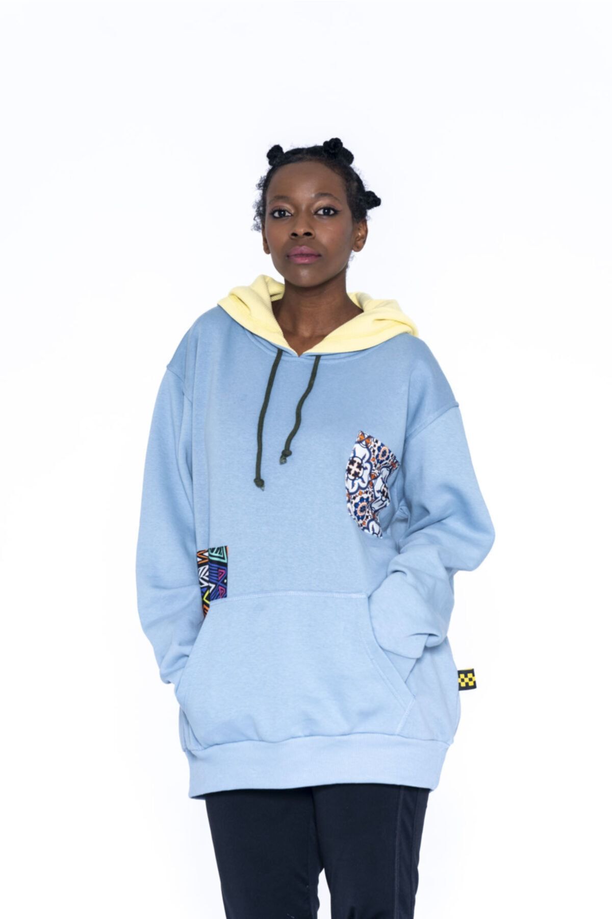 Nani Collection Mavi Renk Oversize Kadın Sweatshirt