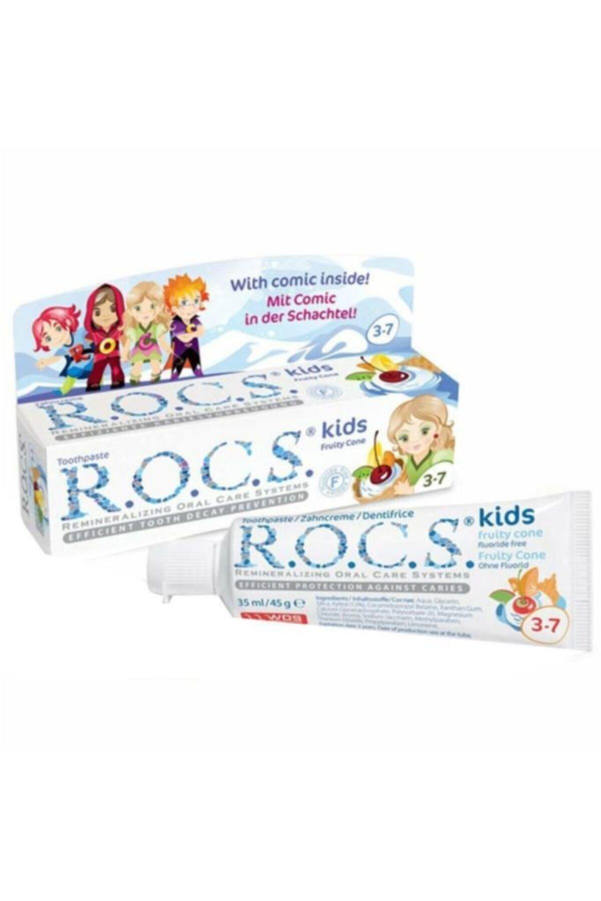 R.O.C.S. Rocs Kids 3-7 Yaş Meyveli Çocuk Diş Macunu (meyve Külahı) 35 Ml