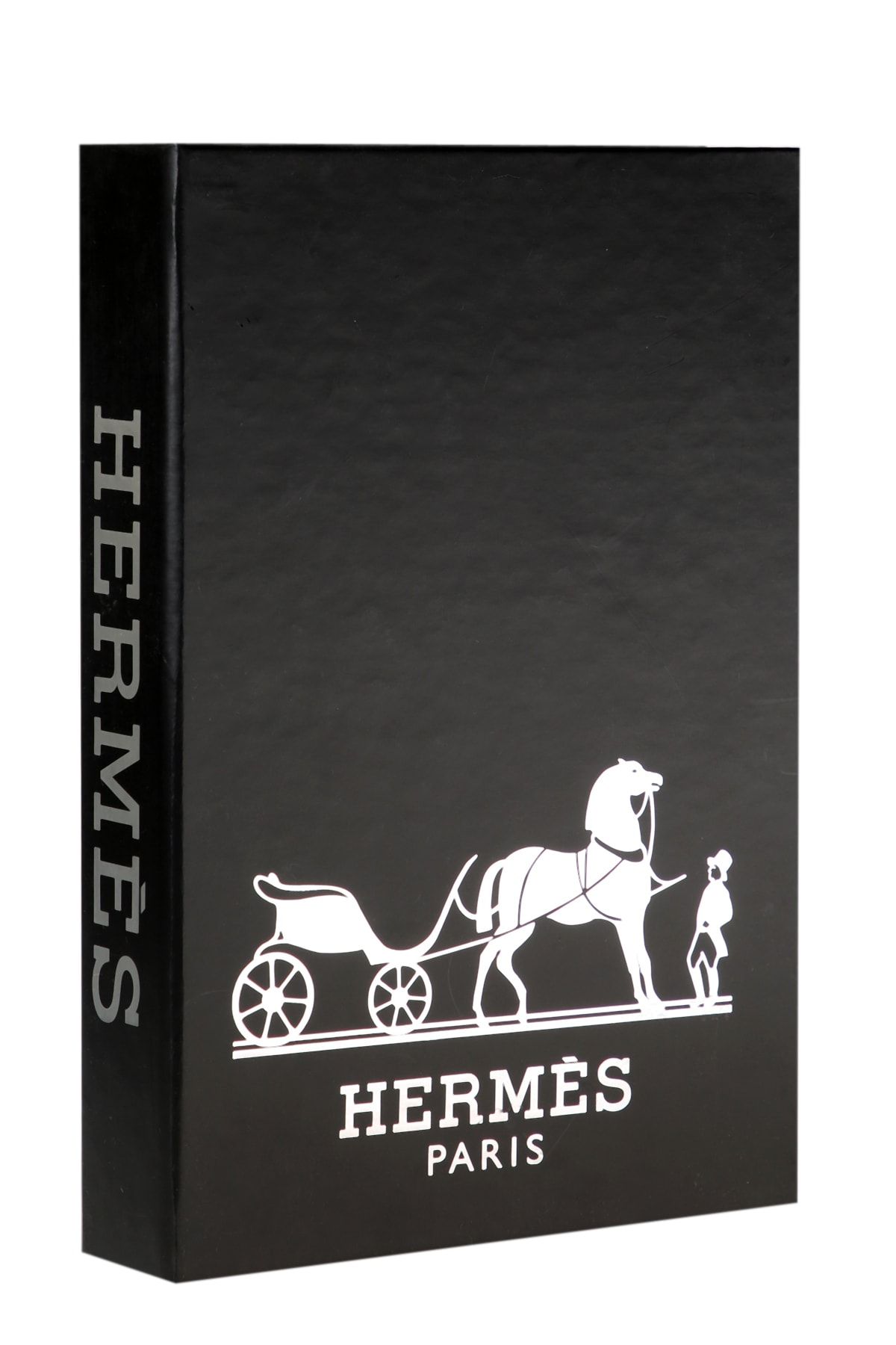 irayhomedecor Hermes Siyah Gümş Dekoratif Kitap Kutu