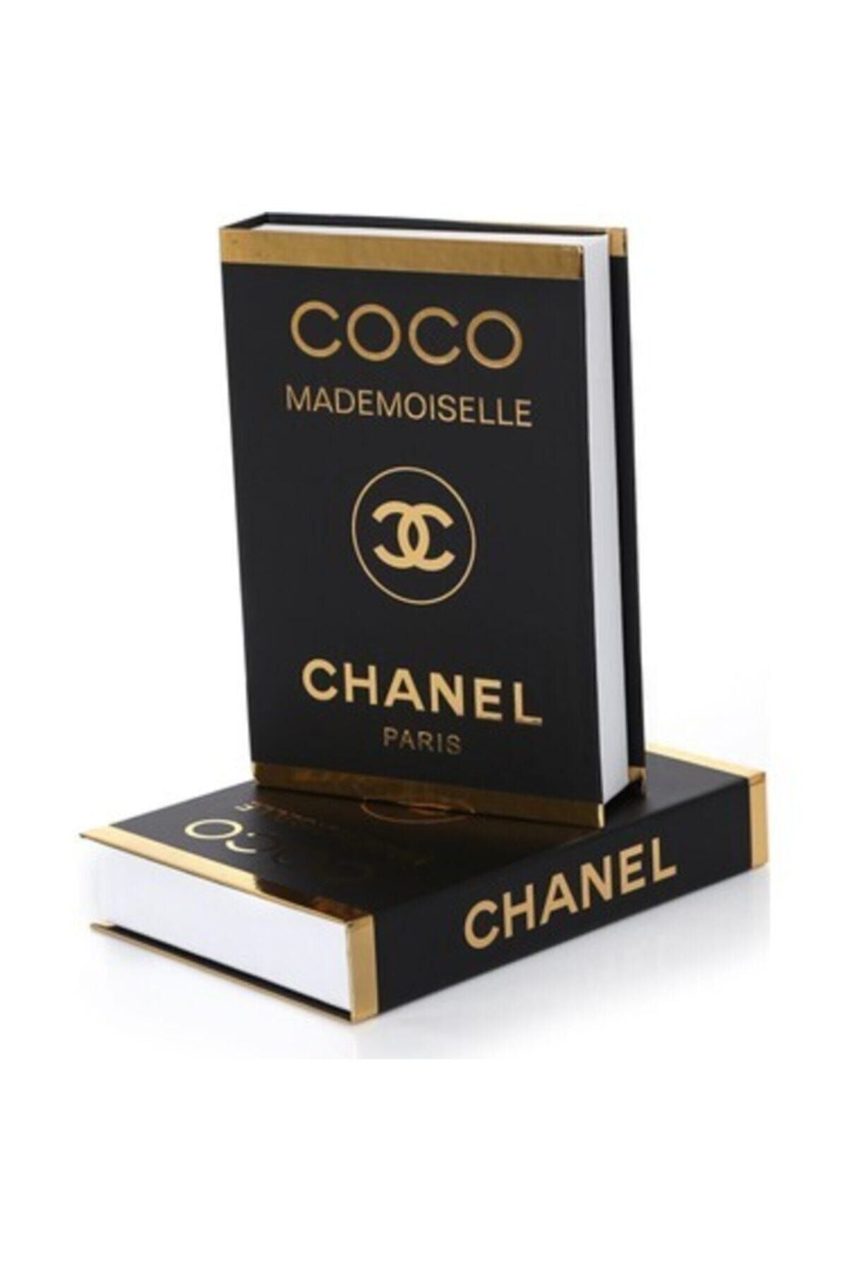 DE HOME Chanel Coco Mademoiselle Dekoratif Kitap Kutu - Gold/siyah