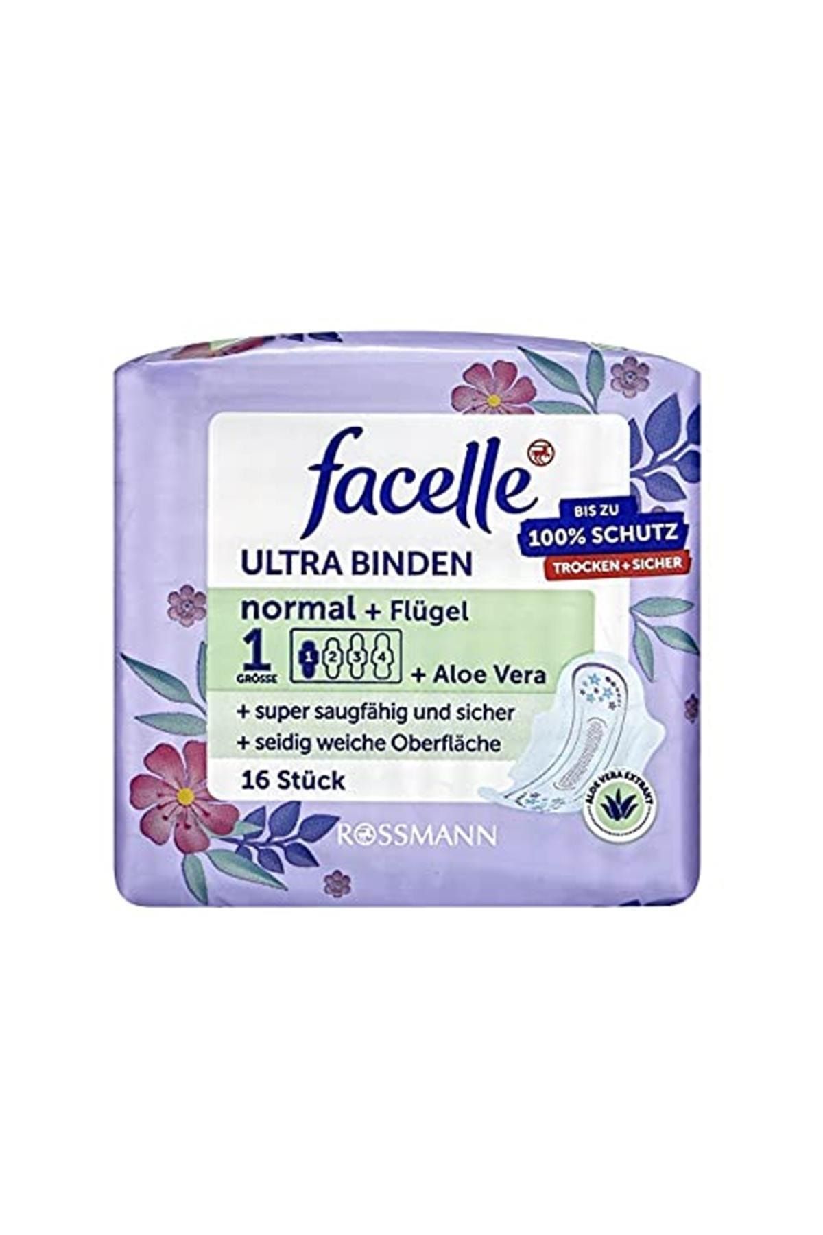 Facelle Ped Ultra Normal Kanatlı Aloe Veralı 16 Adet Kategori: Günlük Ped