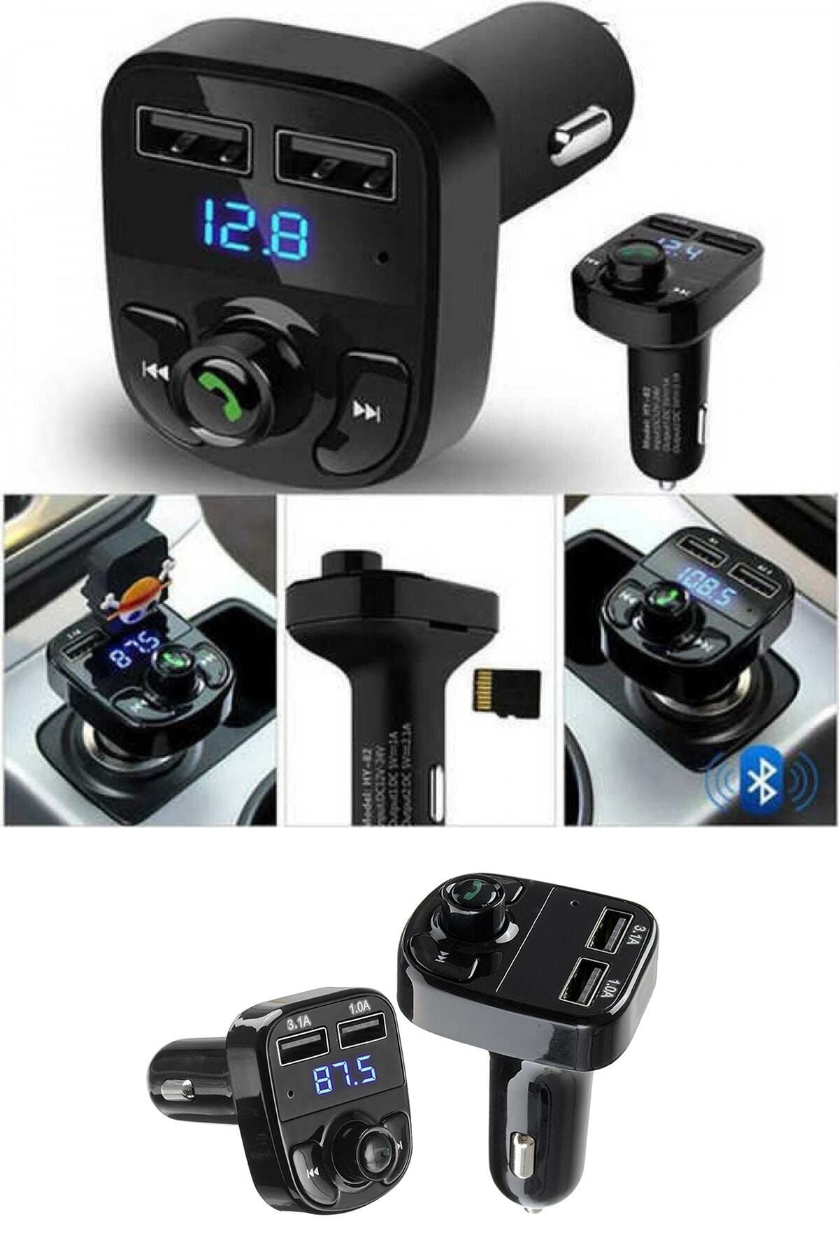 Buffer Car X8 Araç Fm Transmitter Bluetooth Usb Mp3 Sd Kart Çakmaklık Girişli Oto Müzik Çalar Kiti