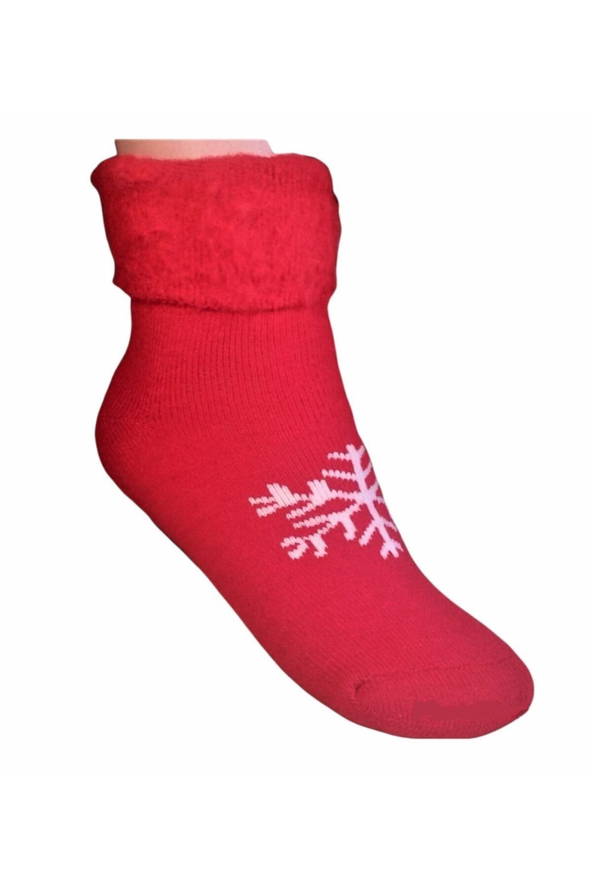 marufshop Kadın Kışlık Termal Yılbaşı Temalı Polar Çorap