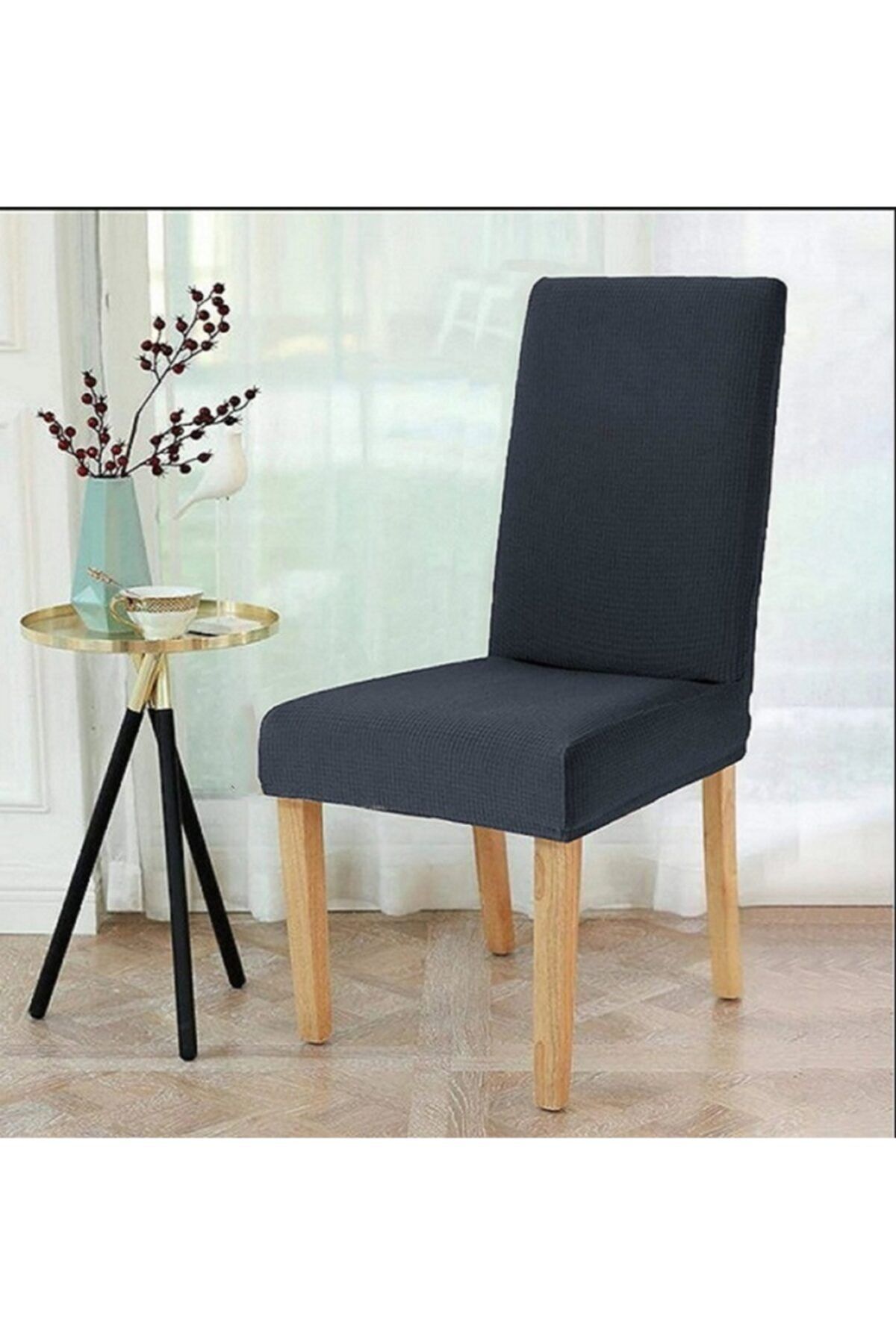 elgeyar Likrali Sandalye Örtüsü, Sandalye Kılıfı, Lastikli ,standart (1 Paket 6 Adet)