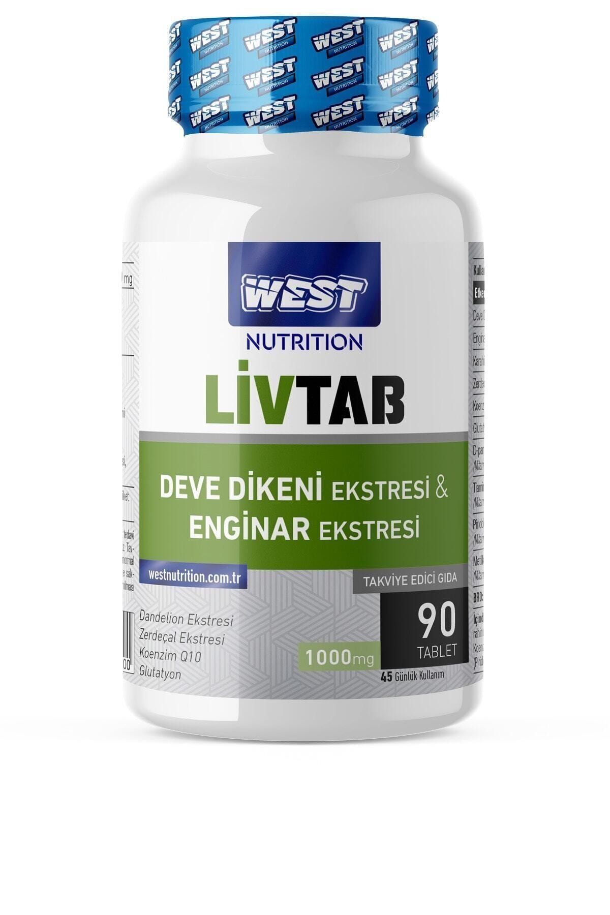 West Nutrition West Livtab Deve Dikeni -enginar - Karahindiba Ekstresi Ve Glutatyon 90 Tablet X 1000 Mg