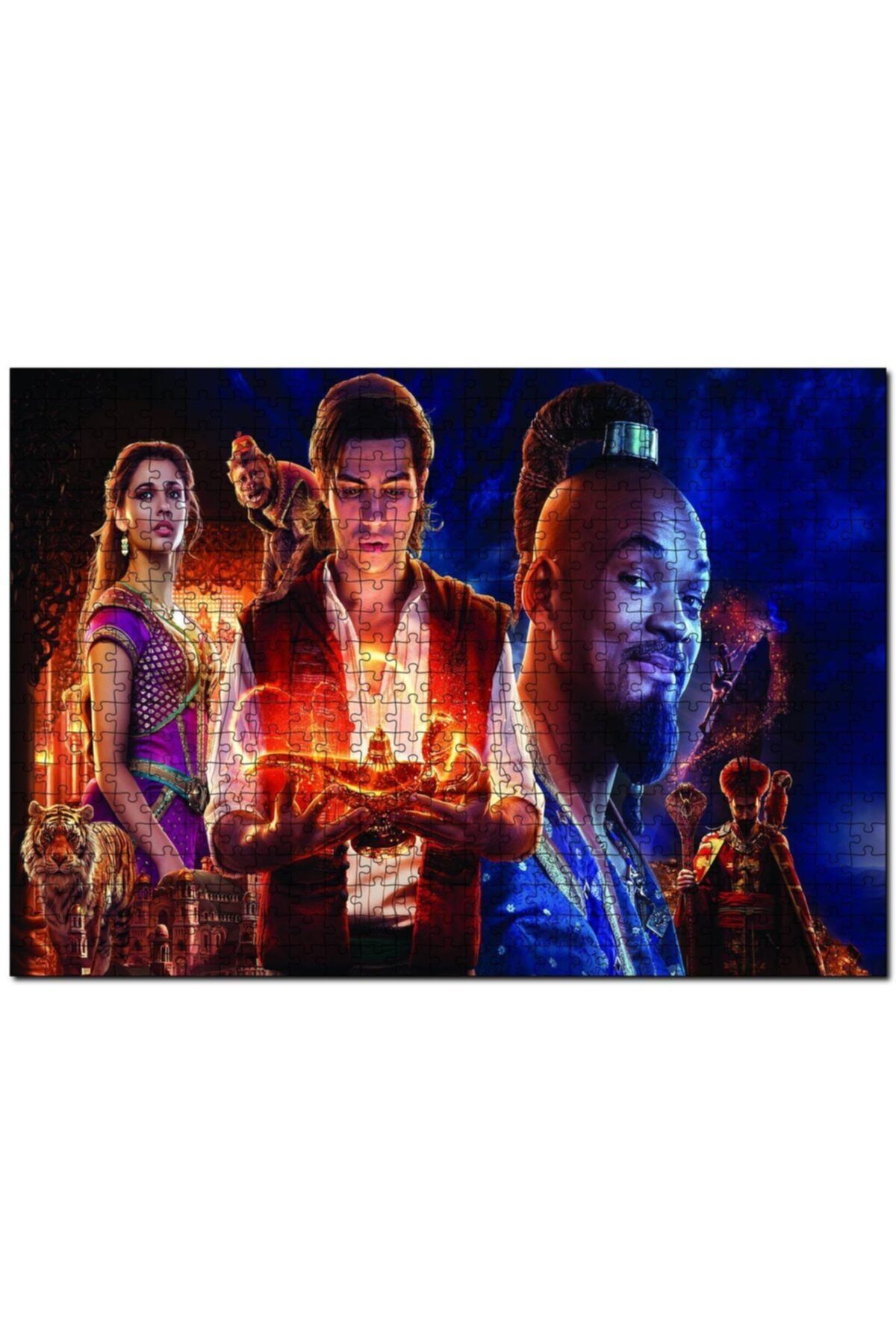 Cakapuzzle Aladdin, Cin Ve Prenses Film Görseli 1000 Parça Puzzle Yapboz Mdf(ahşap)