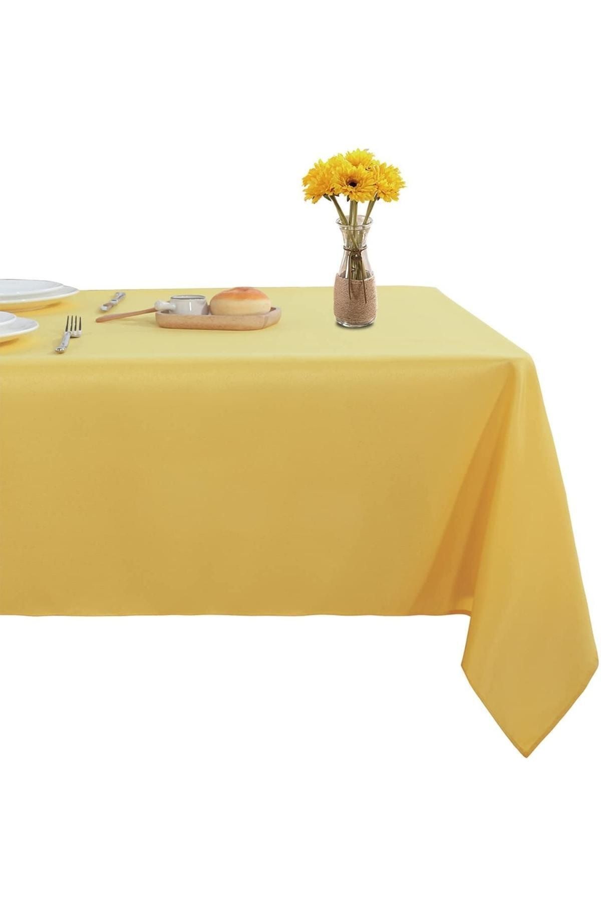Bc Home Masa Örtüsü Sarı Leke Tutmaz Kolay Ütülenir Yılbaşı