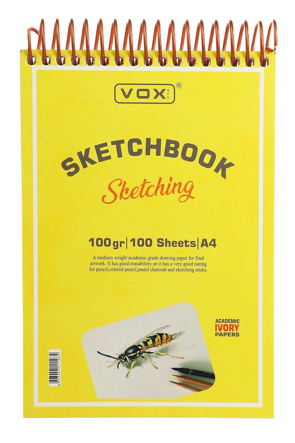 VOX 100 Gr. Eskiz Çizim Defteri - A4 -. 100 Yaprak Ivory Kağıt