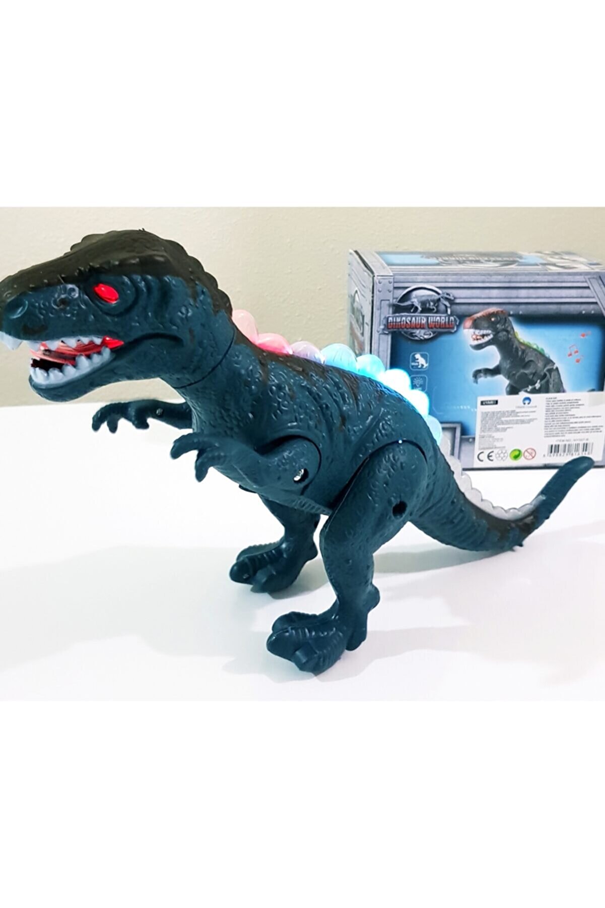 demir oyuncak Cigatoys Oyuncak Dinazor T-rex Işıklı Dinazor Sesli Yürüyen