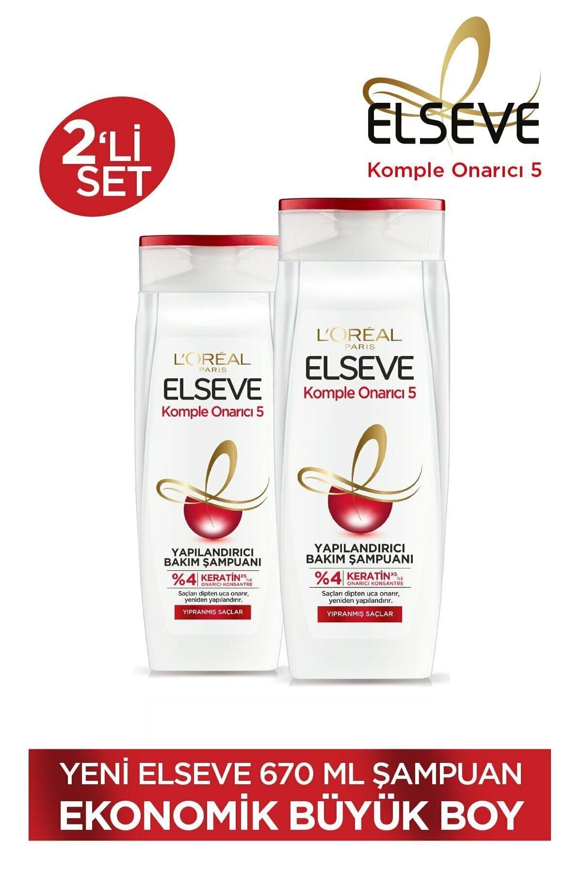 Elseve Şampuan Komple Onarıcı 670 Ml. 2 Adet