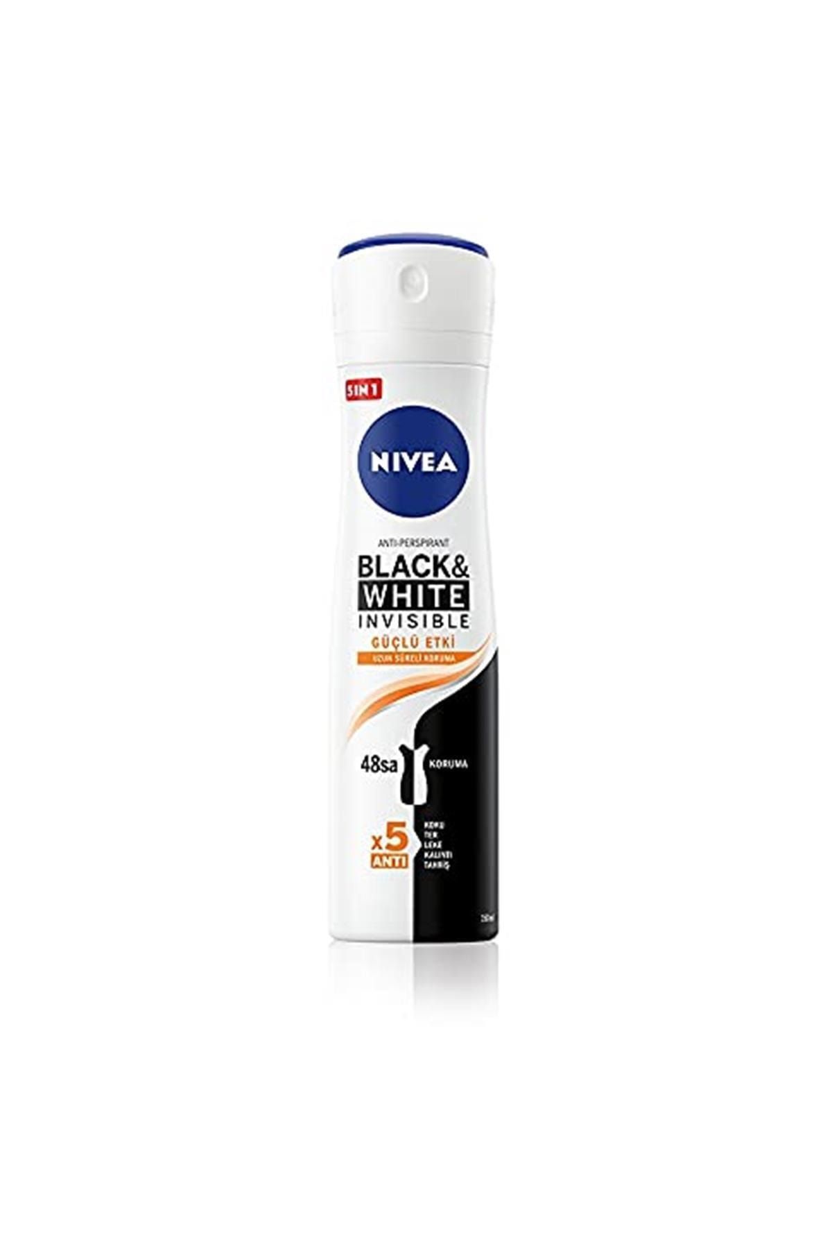 NIVEA Black White Invisible Güçlü Etki Sprey Deodorant Kadın 150 ml
