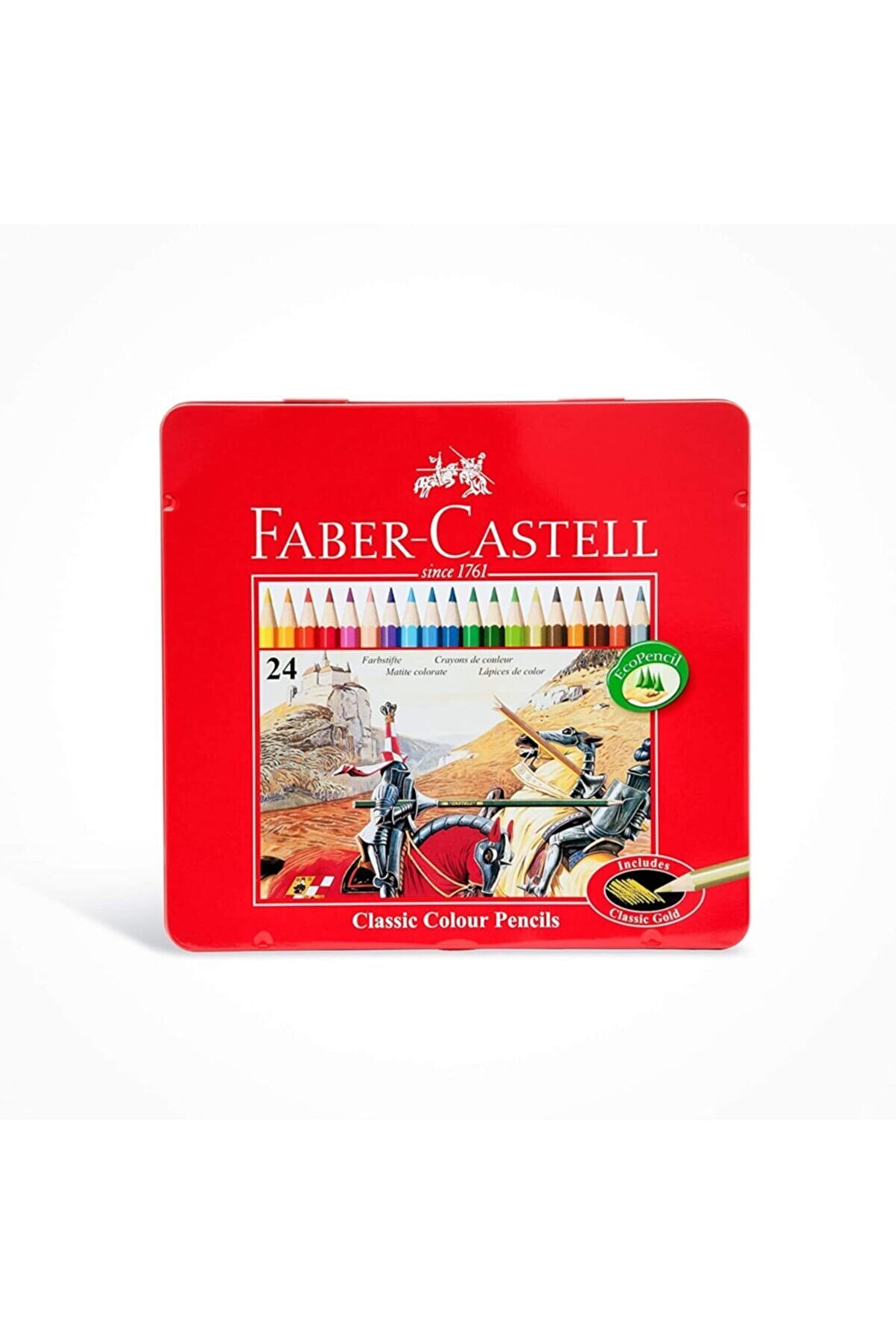 Faber Castell Classic Colour Kuru Boya Kalemi 24'lü Metal Kutu