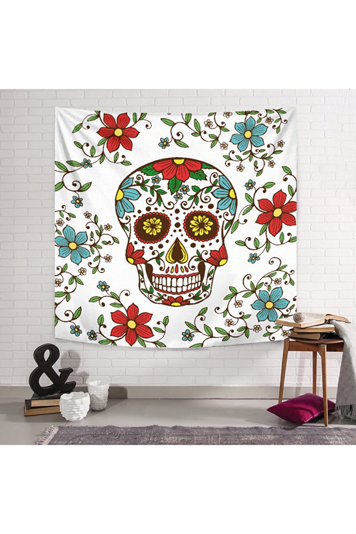 PASAJ HOME Sugar Skull Duvar &amp;Ouml;rt&amp;uuml;s&amp;uuml;