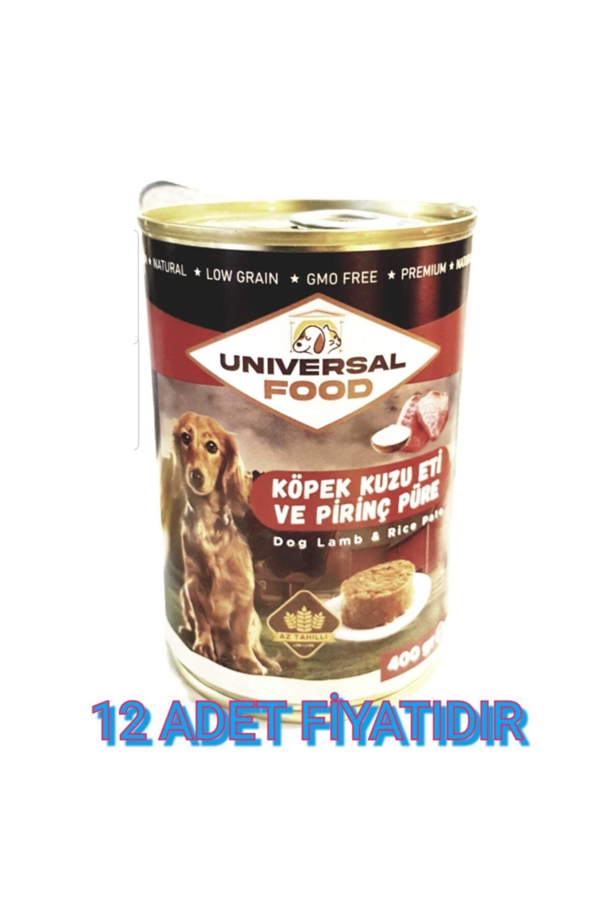 Universal Unıversal Food Kuzu Etli Ve Pirinçli Püre Köpek Konserve Yaş Mama 400gr* 12 Adet Fiyatıdır