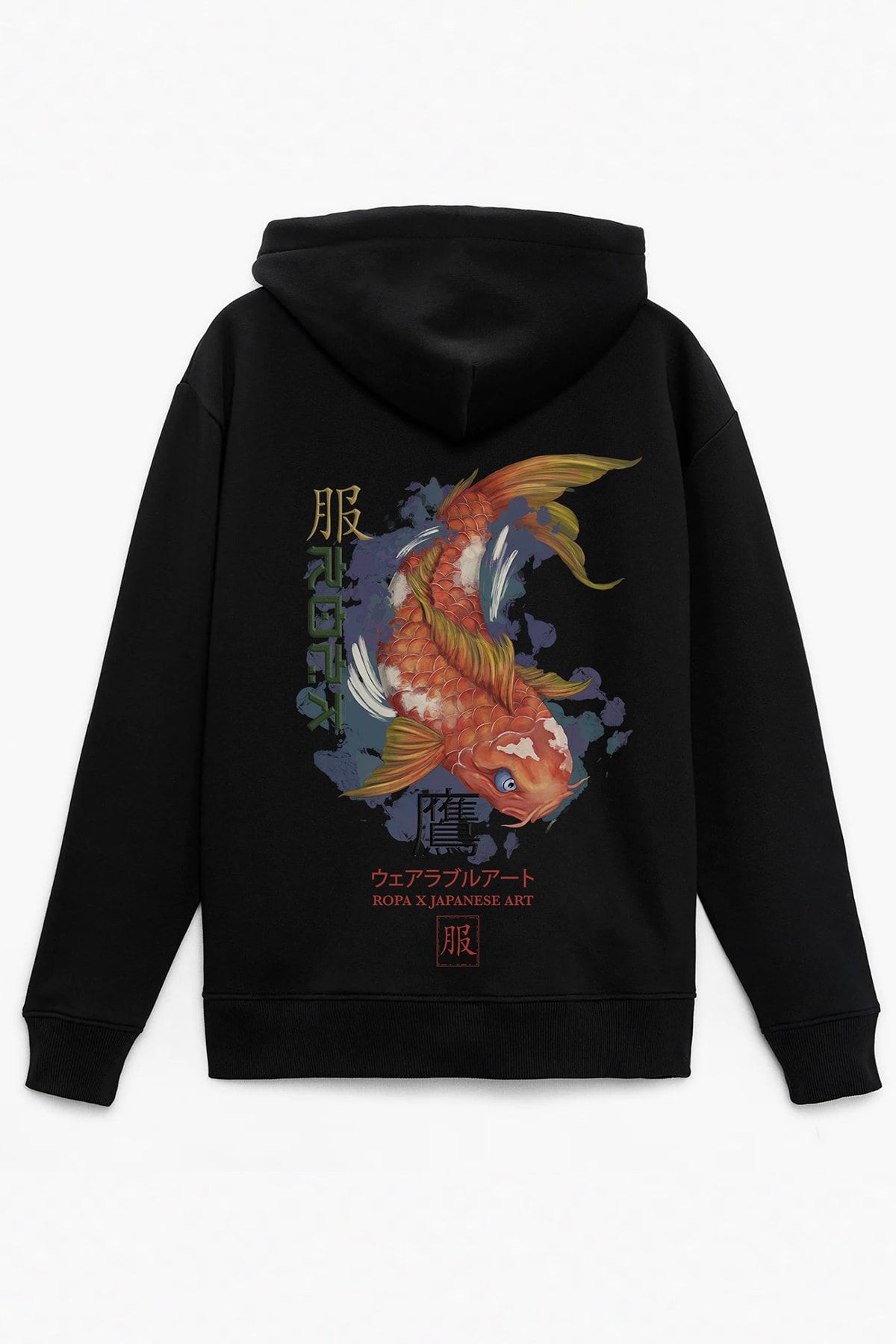 ROPA Koi Balığı Siyah Unisex Sweatshirt