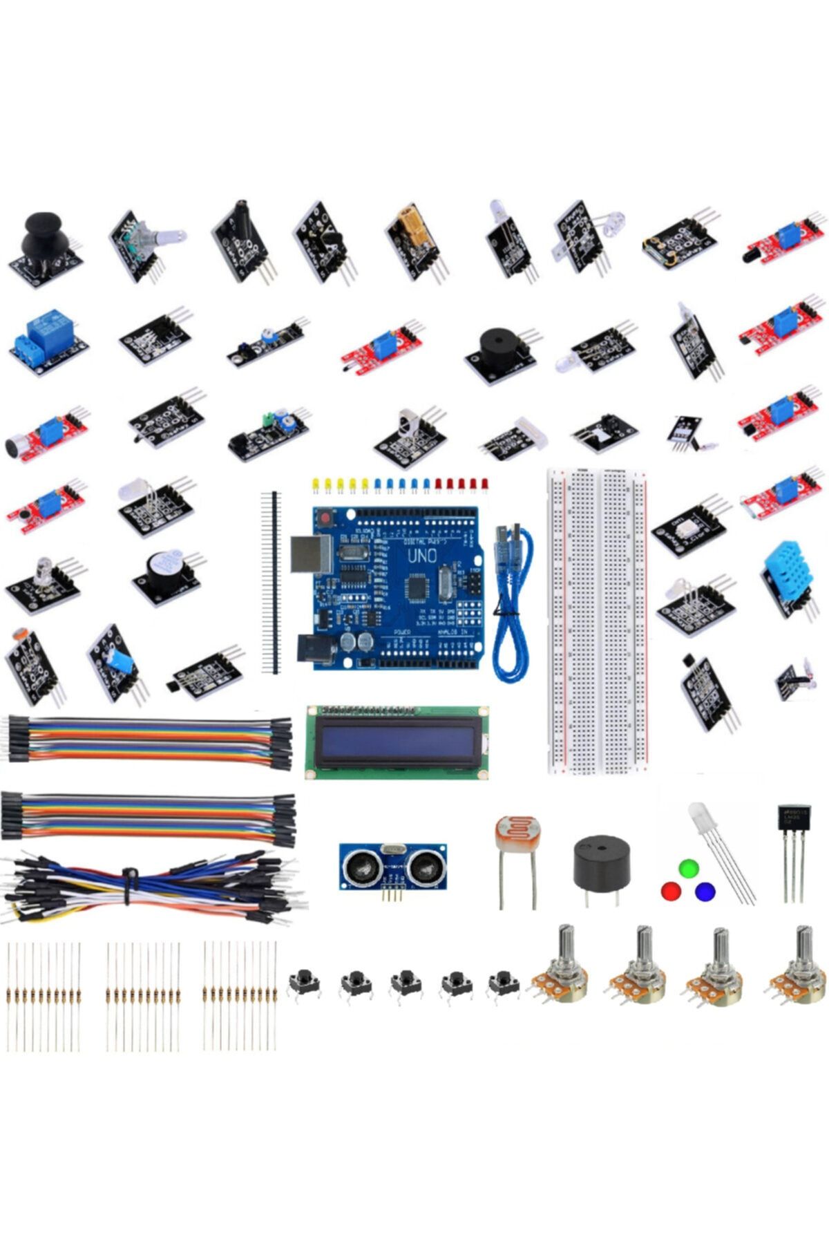 Arduino Emes Robotik 161 Parça Robotik Kodlama 37li Sensör Setli Mega Set