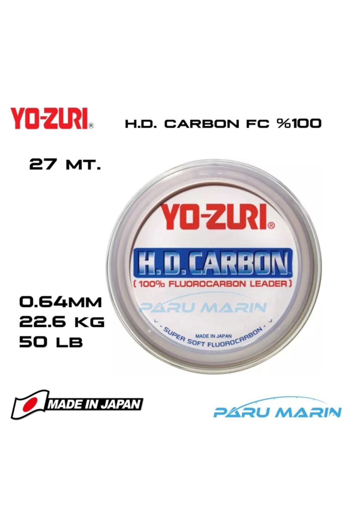 yo-zuri Yozuri H.d. %100 Florokarbon Misina 0.64mm 27 Mt.