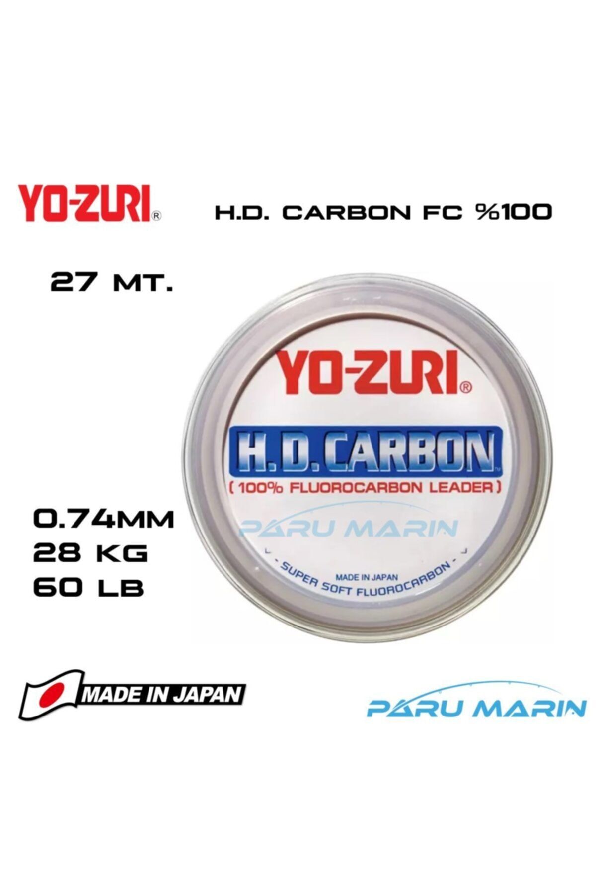 yo-zuri Yozuri H.d. %100 Florokarbon Misina 0.74mm 27 Mt.