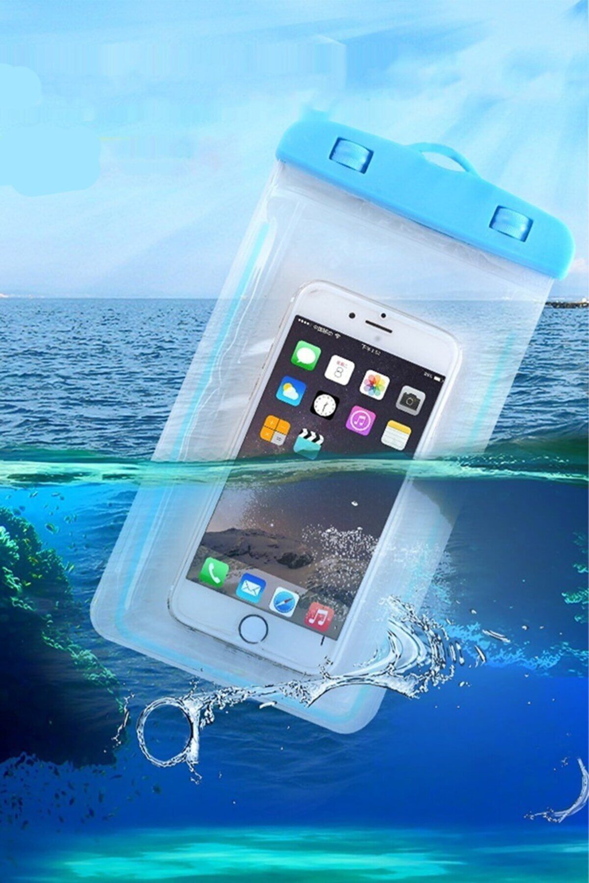 MEZİGARC Htc Desire 20 Pro Uyumlu Su Geçirmez Kılıf Waterproof Telefon Kılıfı Su Altı Kabı