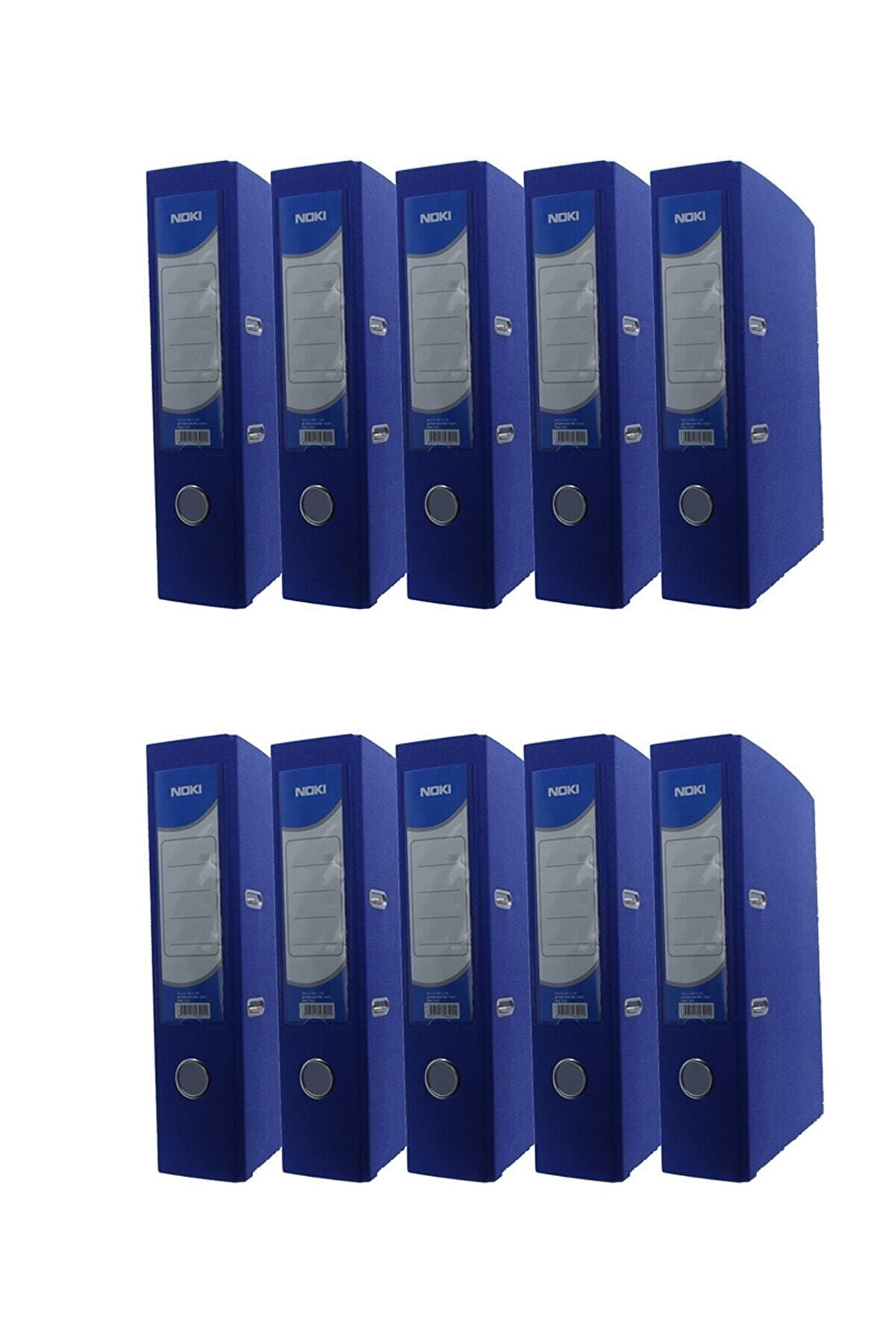 Noki Geniş Plastik Klasör (56411-130) Mavi 10 Lu Paket