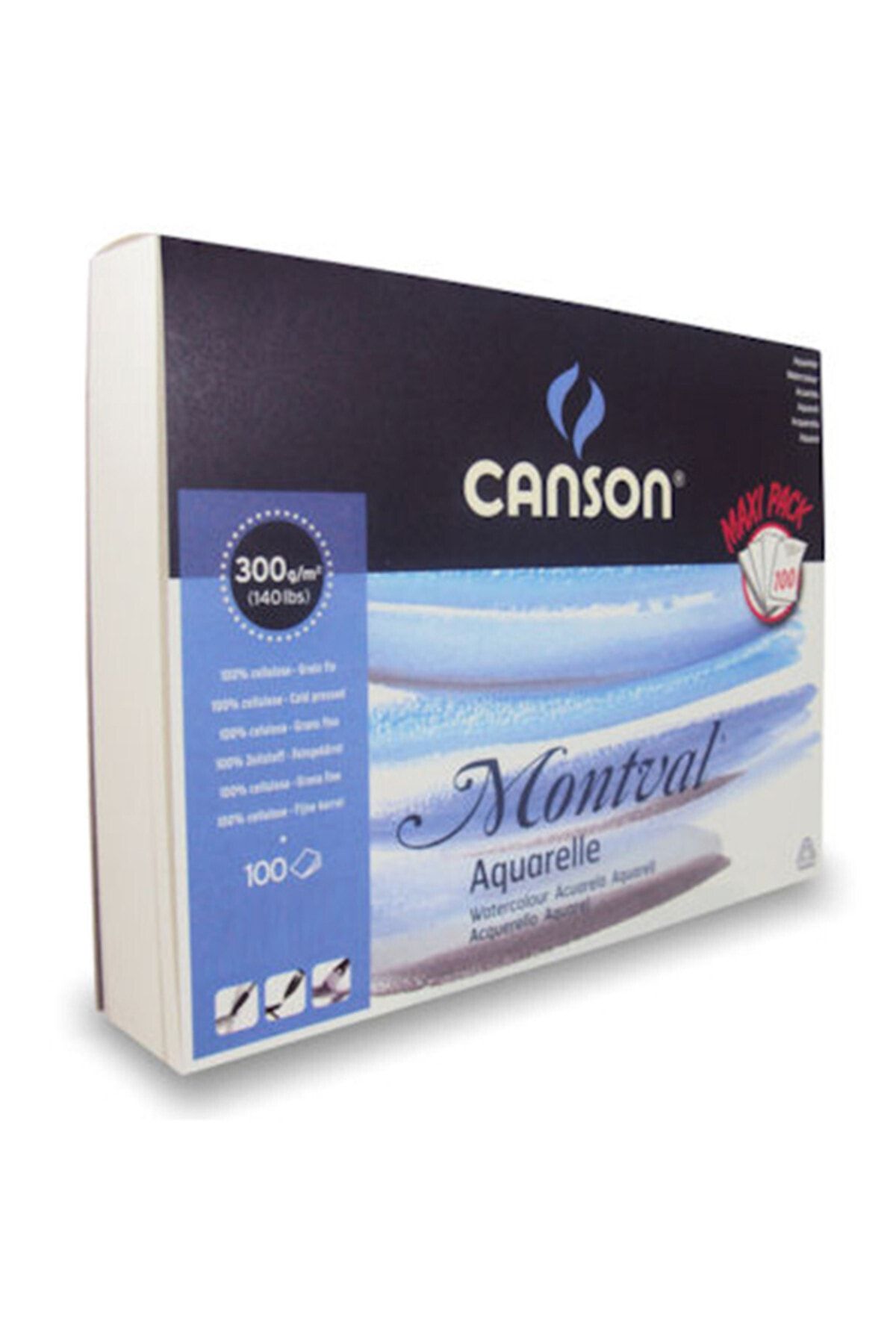 Canson Montval Maxi Pack Suluboya Blok 300 gr. 100 Sayfa 29,7x42 Cm. (A3)