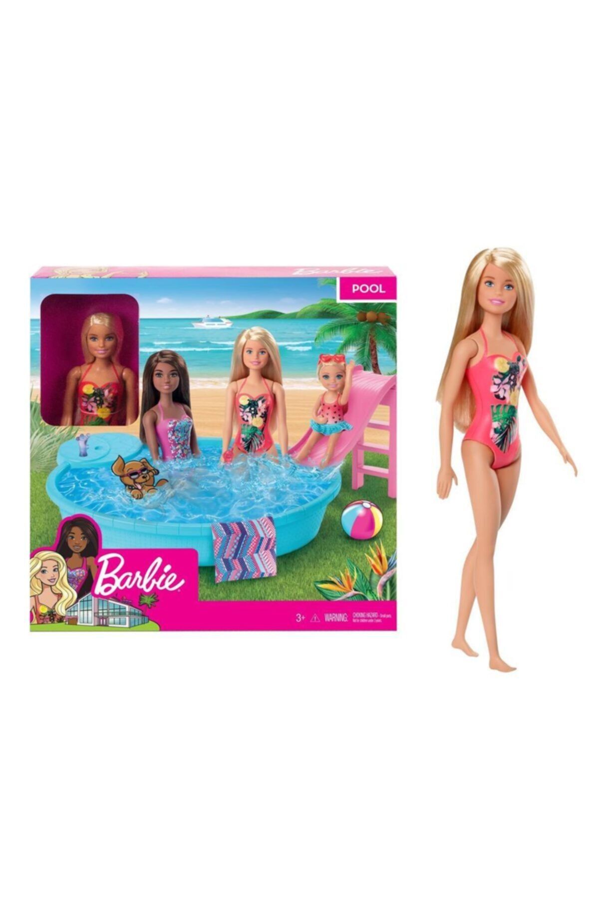 Barbie Barbie Ve Eğlenceli Havuzu Ghl91