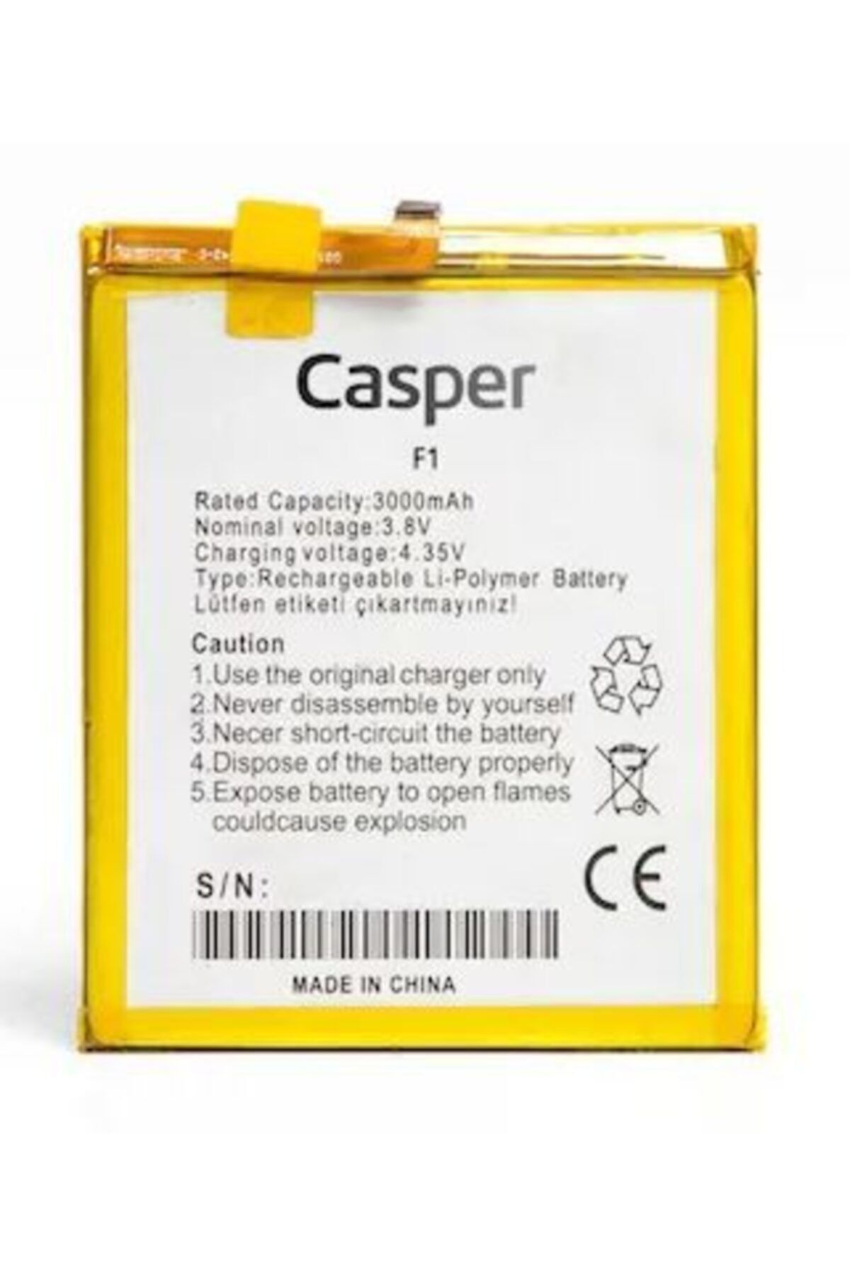 Casper Via F1 (bl-n3000e) Batarya Pil