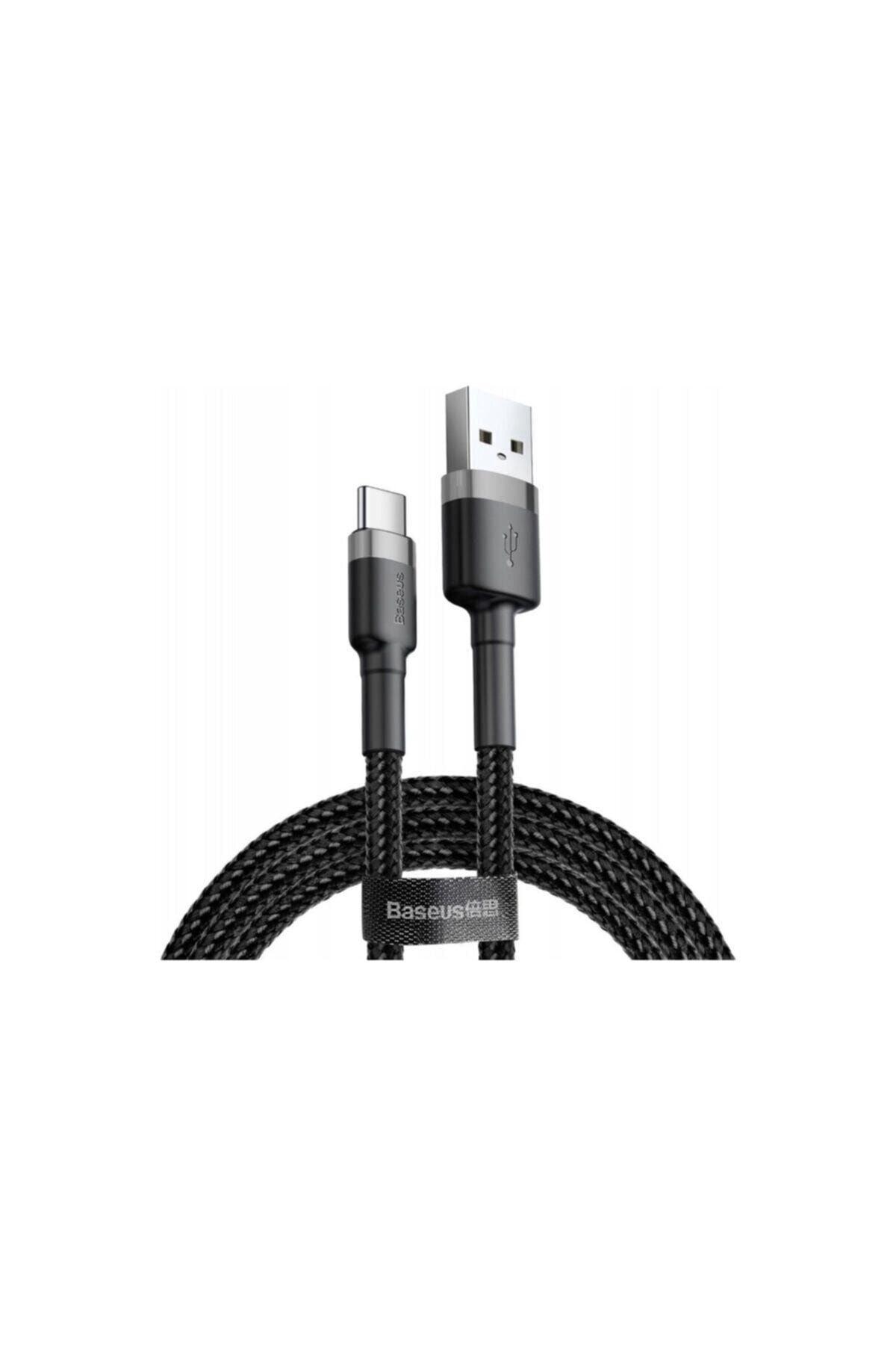 Baseus Cafule Cable 2a Type-c Şarj Kablosu Kırmızı Siyah 2m Catklf-c91