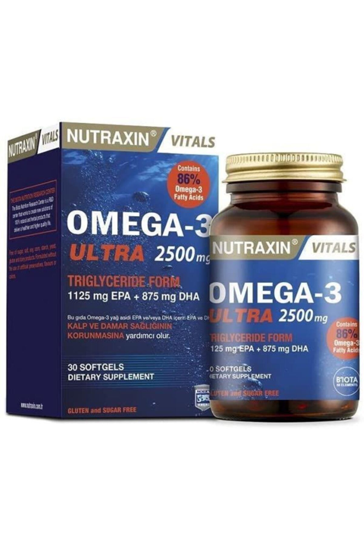 Nutraxin Nutraxın Omega-3 Ultra 2500 Mg 30 Softgels 1 Paket(1 X 30 Kapseln)