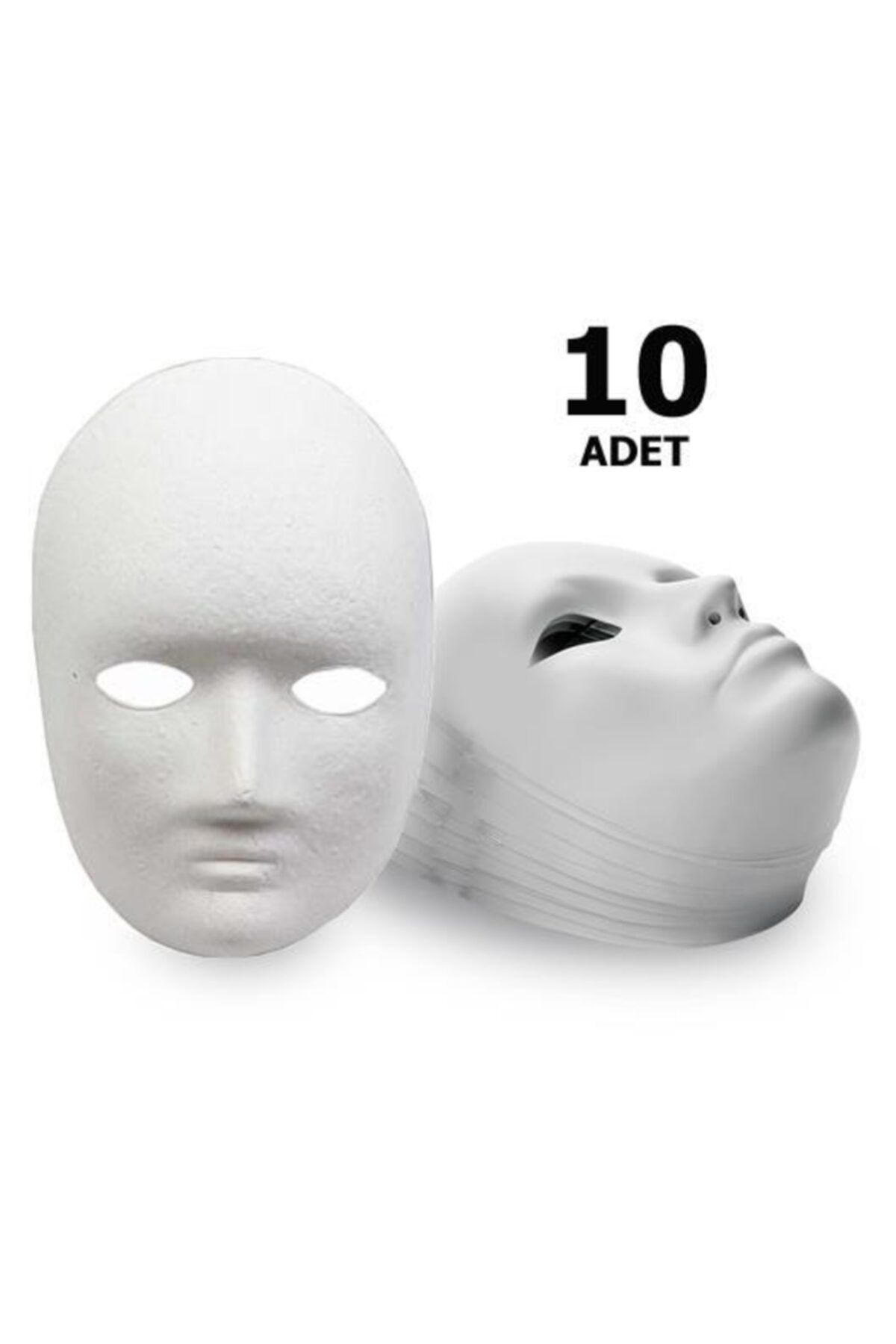 Hobialem 10 Adet, Karton Maske, Boyanabilir Eğitici Maske Boyama, Etkinlik Ve Hobi Maskesi