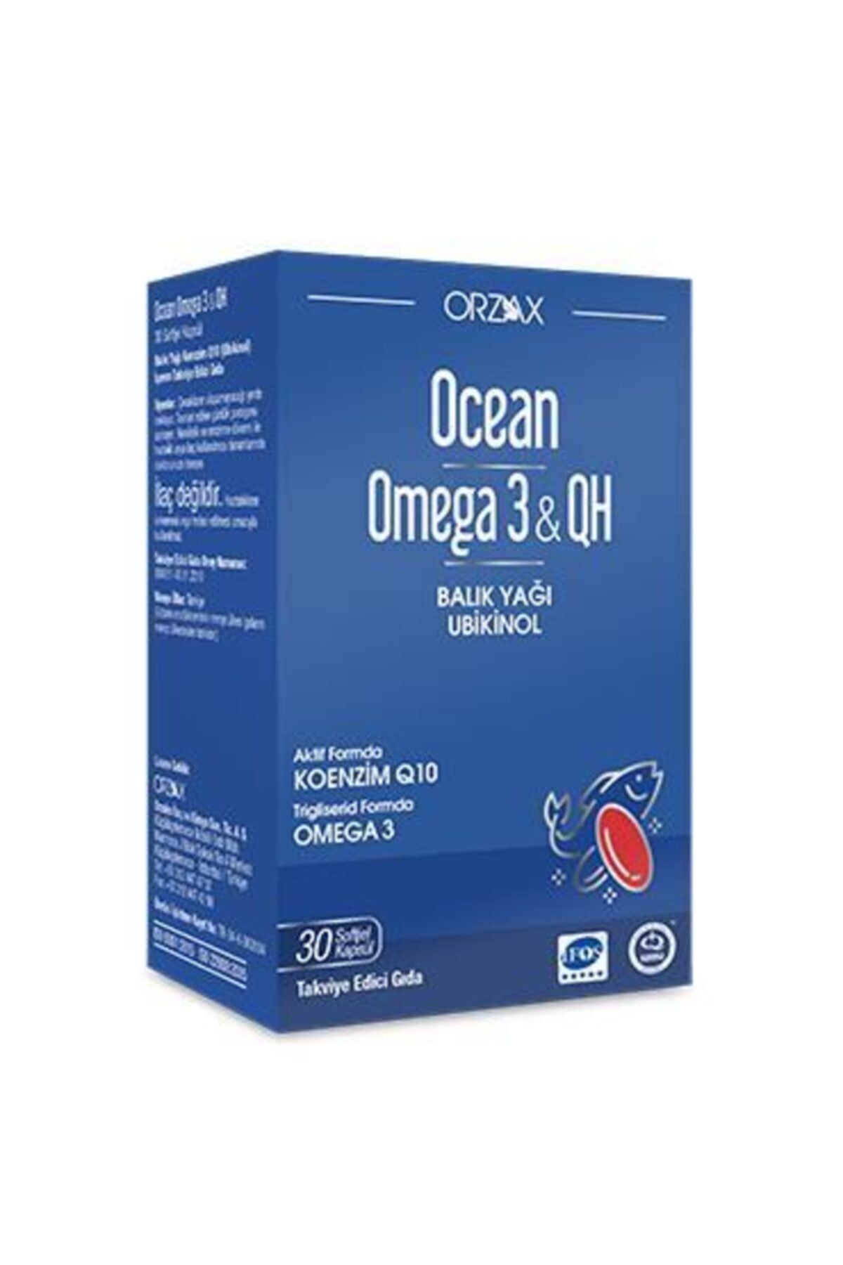 Ocean Ocean Omega 3 & Qh Takviye Edici Gıda 30 Kapsül