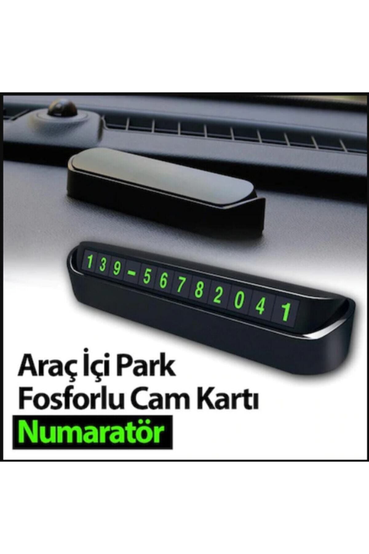 MeyZone Araç Içi Park Telefon Numarası Fosforlu Numaratör Oto Cam Kartı