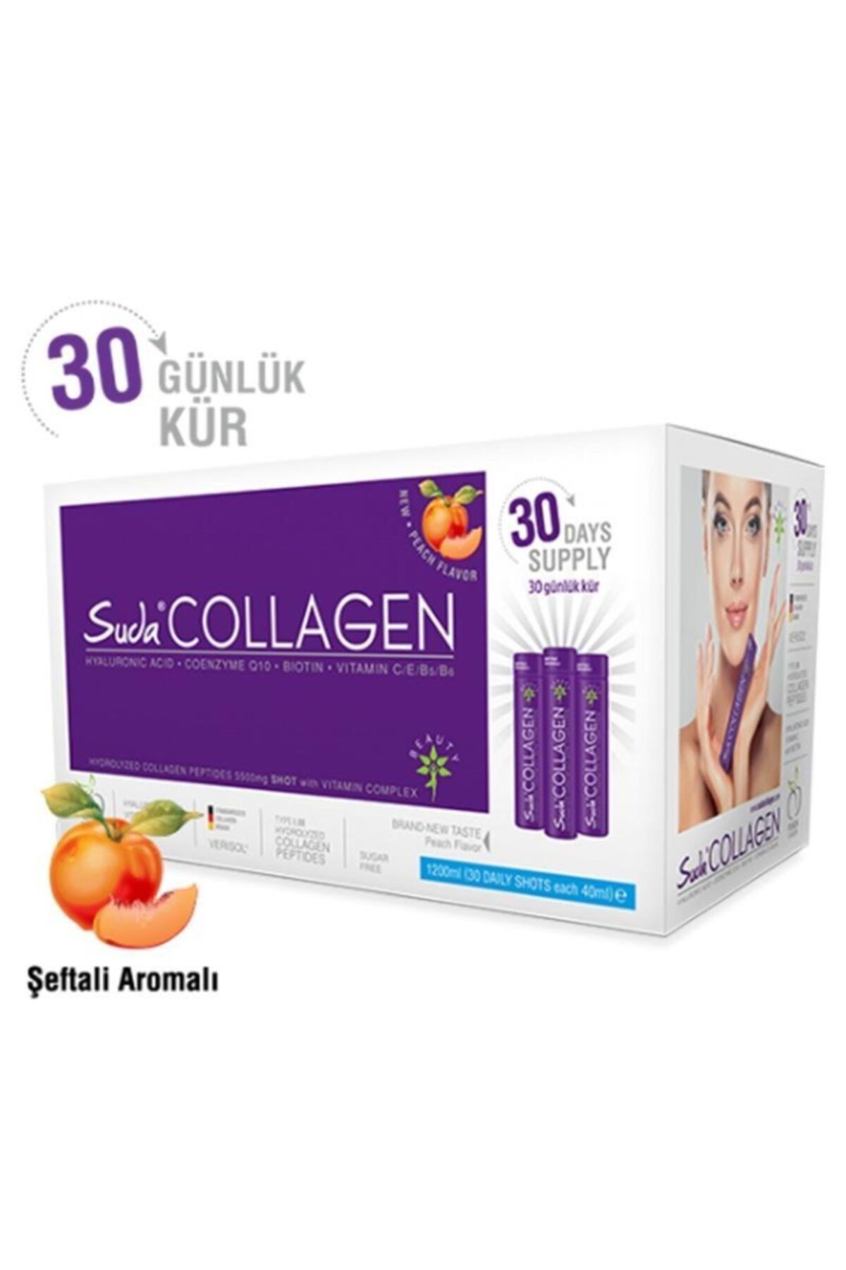 Suda Collagen Şeftali Aromalı Kollajen 30 X 40 ml - 30 Günlük