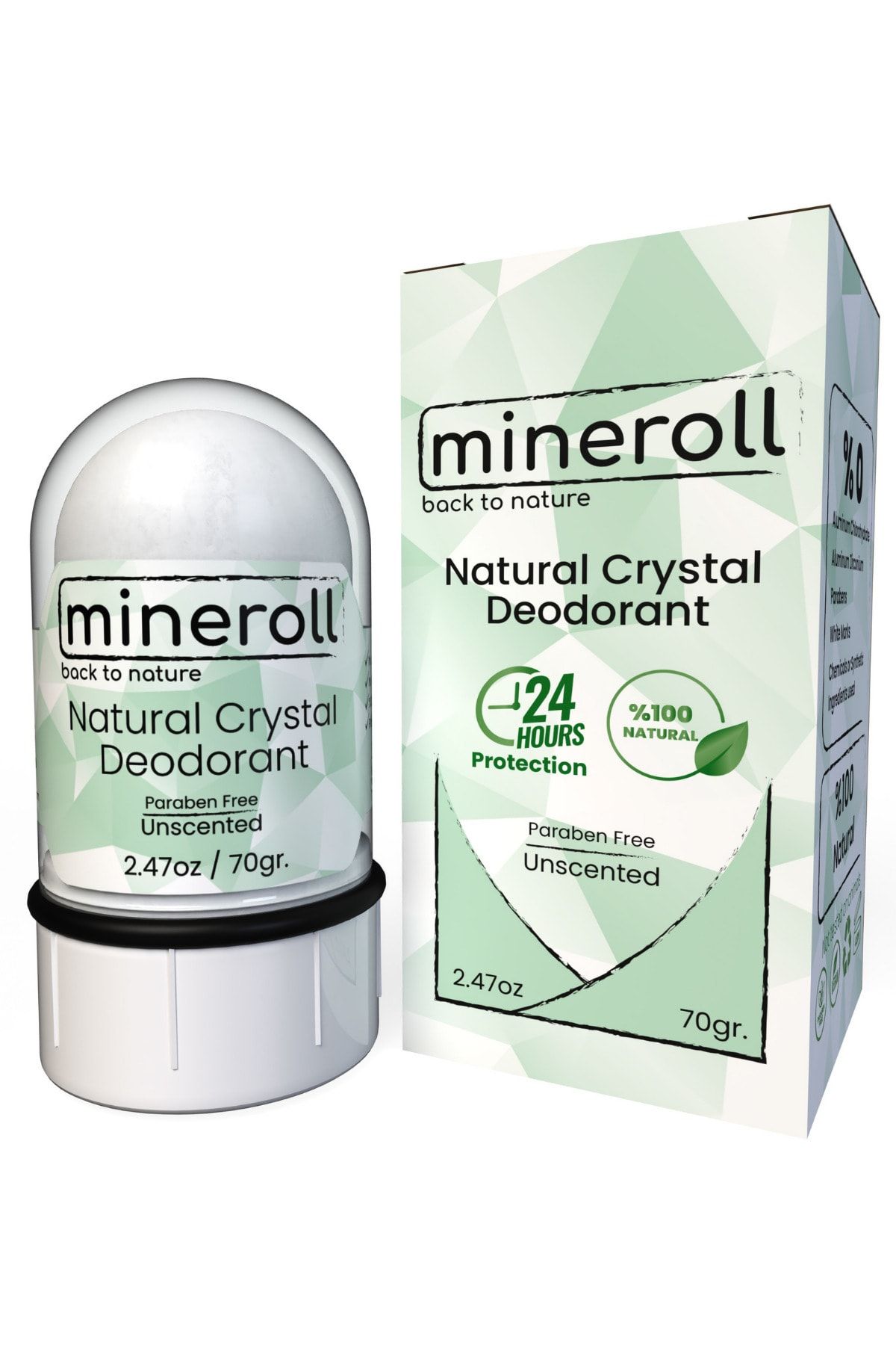 Mineroll Koltuk Altı Beyazlatıcılı Doğal Kristal Deodorant 70g
