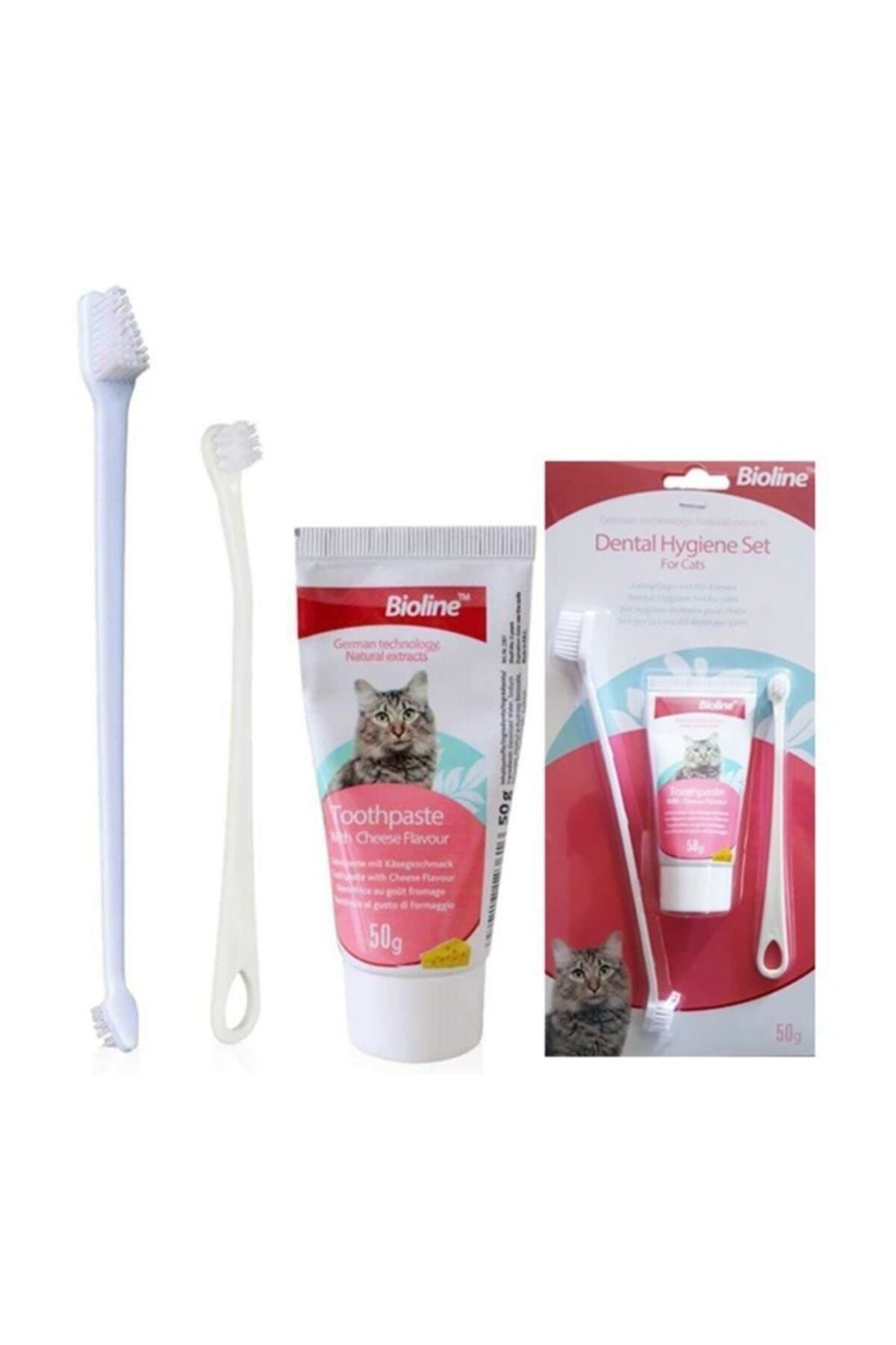 Bioline Kedi Ağız Bakım Seti Kedi Diş Macunu Ve Kedi Diş Fırçası