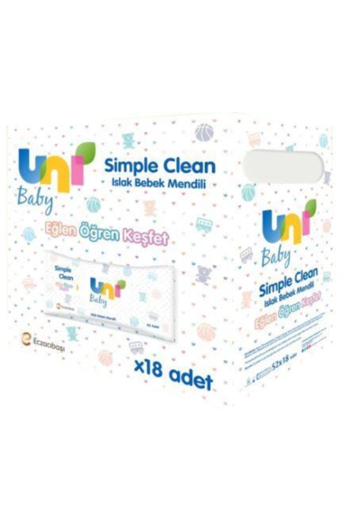 Uni Baby Unı Baby Islak Havlu Sımple Clean 52 Yaprak 18 Adet